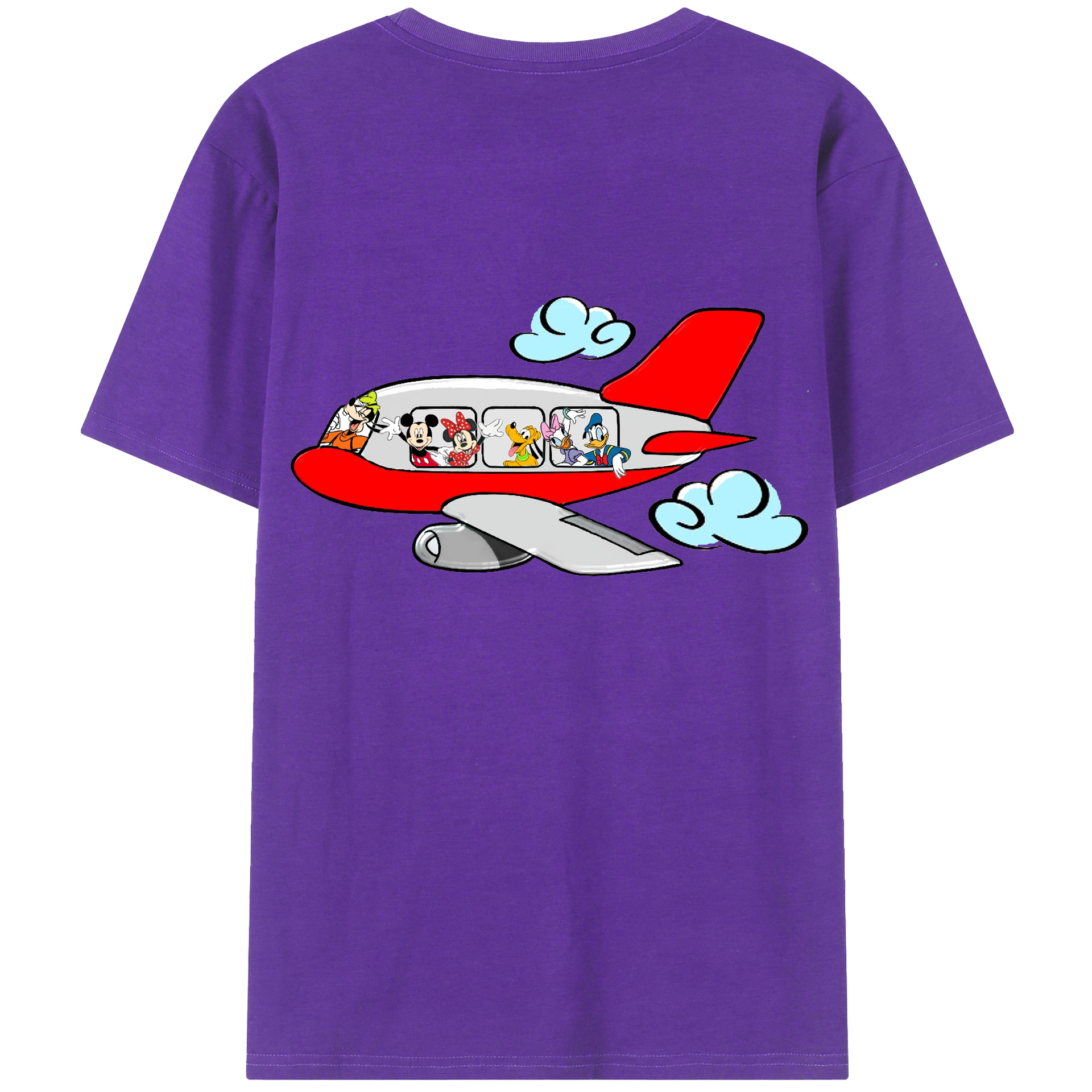 （画像用） ミッキーマウス Mickey Mouse 綿100％半袖Tシャツ（背面プリント）