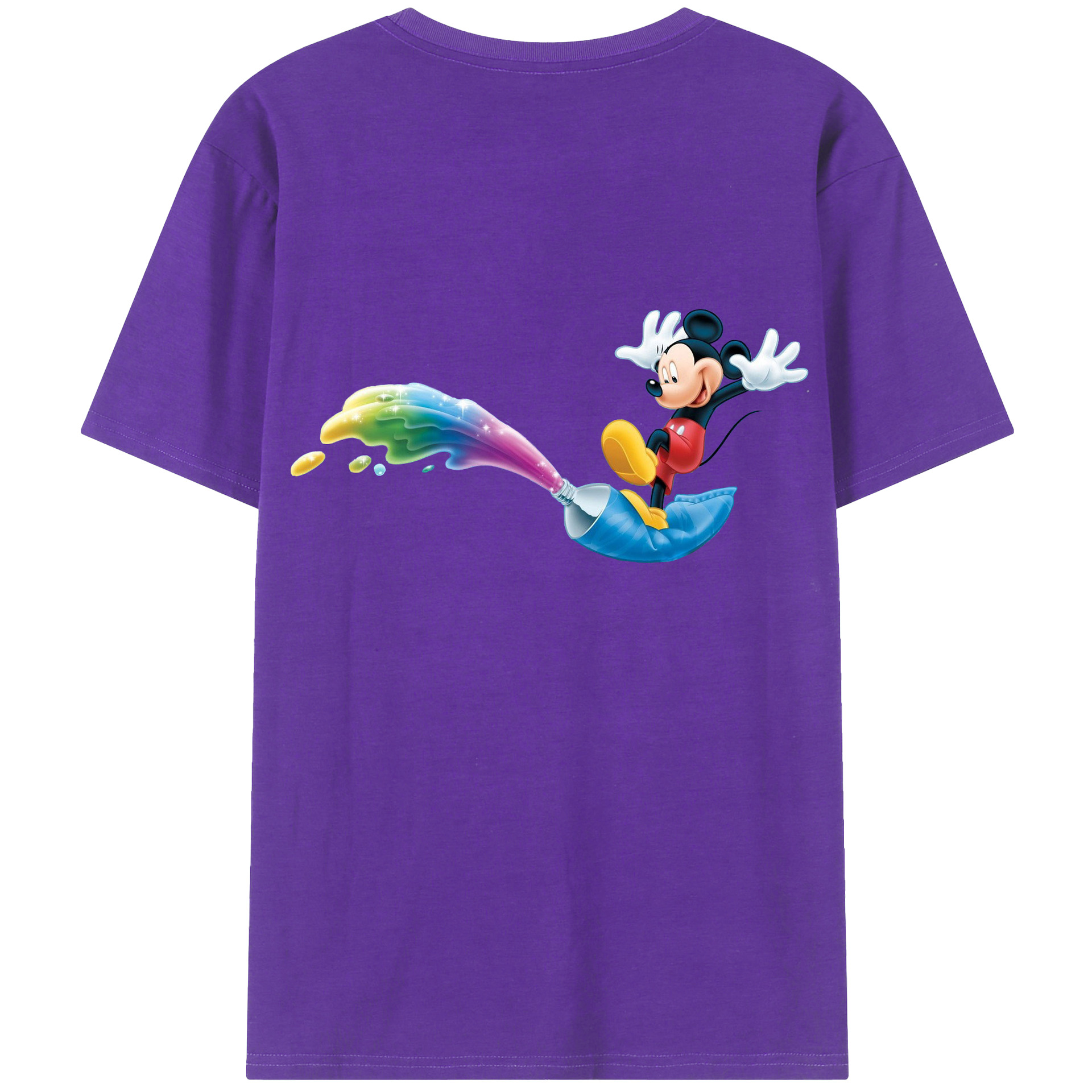 （画像用） ミッキーマウス Mickey Mouse 綿100％半袖Tシャツ（背面プリント）