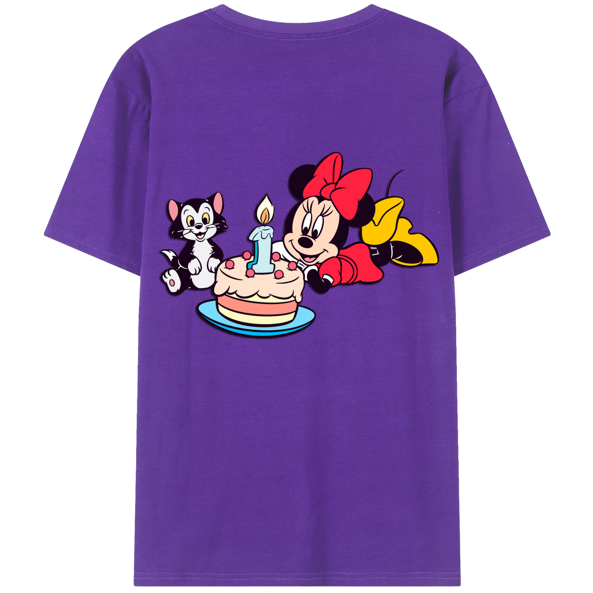（画像用） ミッキーマウス Mickey Mouse 綿100％半袖Tシャツ（背面プリント）