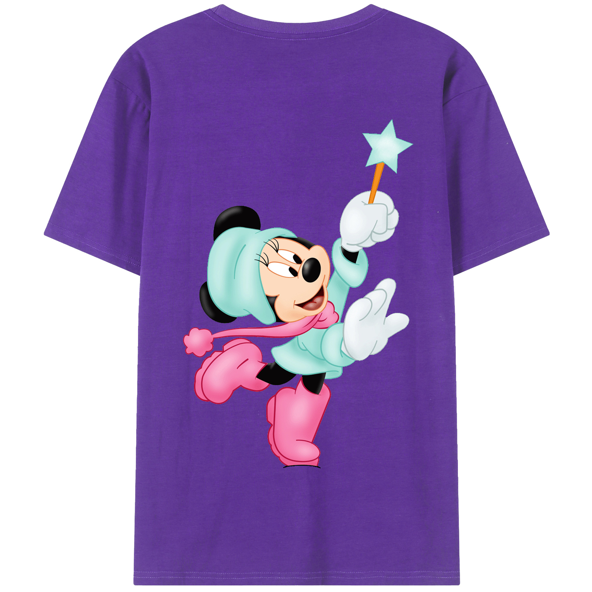 （画像用） ミッキーマウス Mickey Mouse 綿100％半袖Tシャツ（背面プリント）