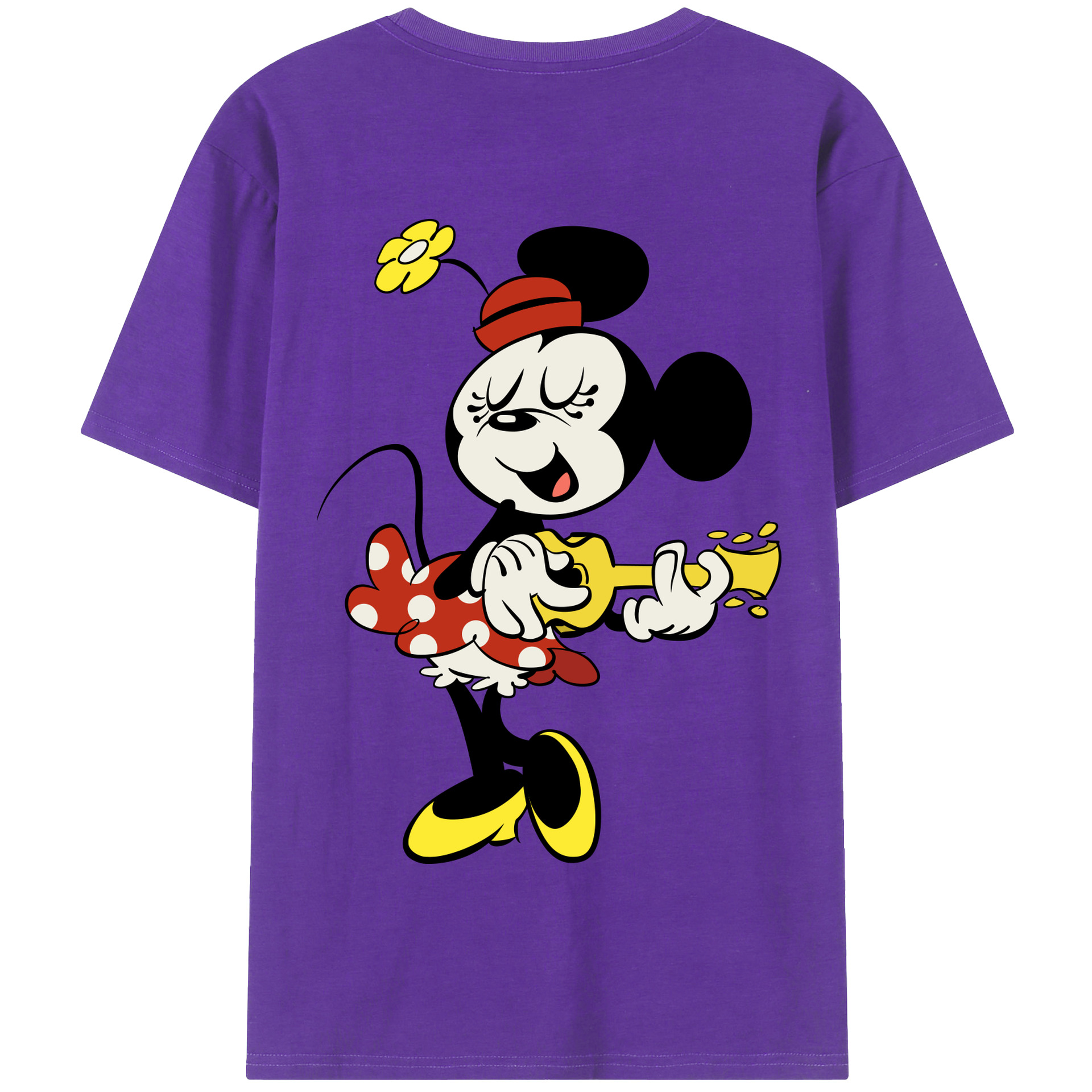（画像用） ミッキーマウス Mickey Mouse 綿100％半袖Tシャツ（背面プリント）