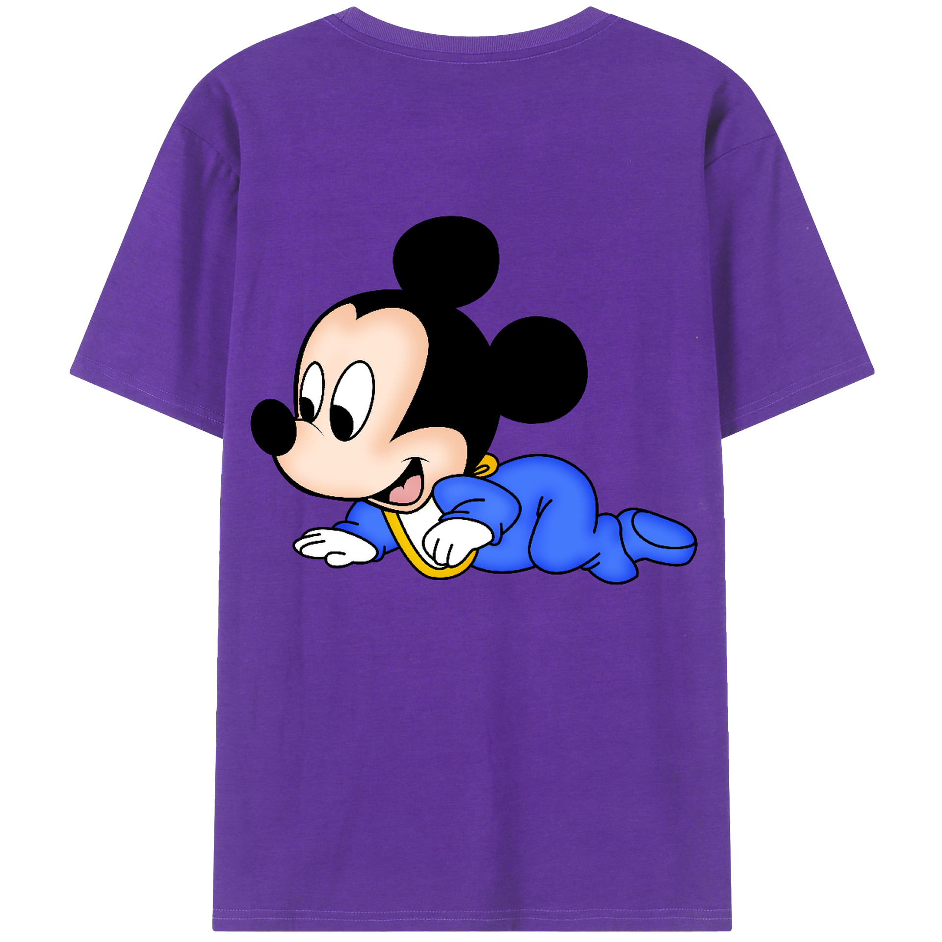 （画像用） ミッキーマウス Mickey Mouse 綿100％半袖Tシャツ（背面プリント）