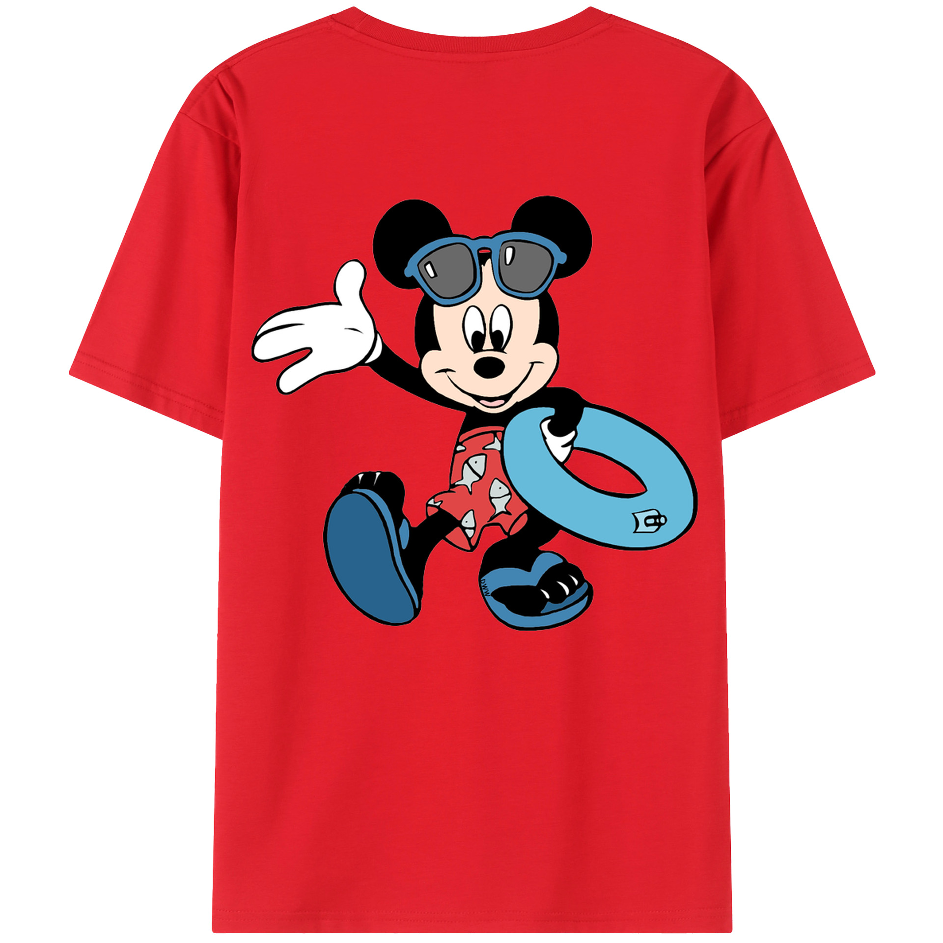 （画像用） ミッキーマウス Mickey Mouse 綿100％半袖Tシャツ（背面プリント）