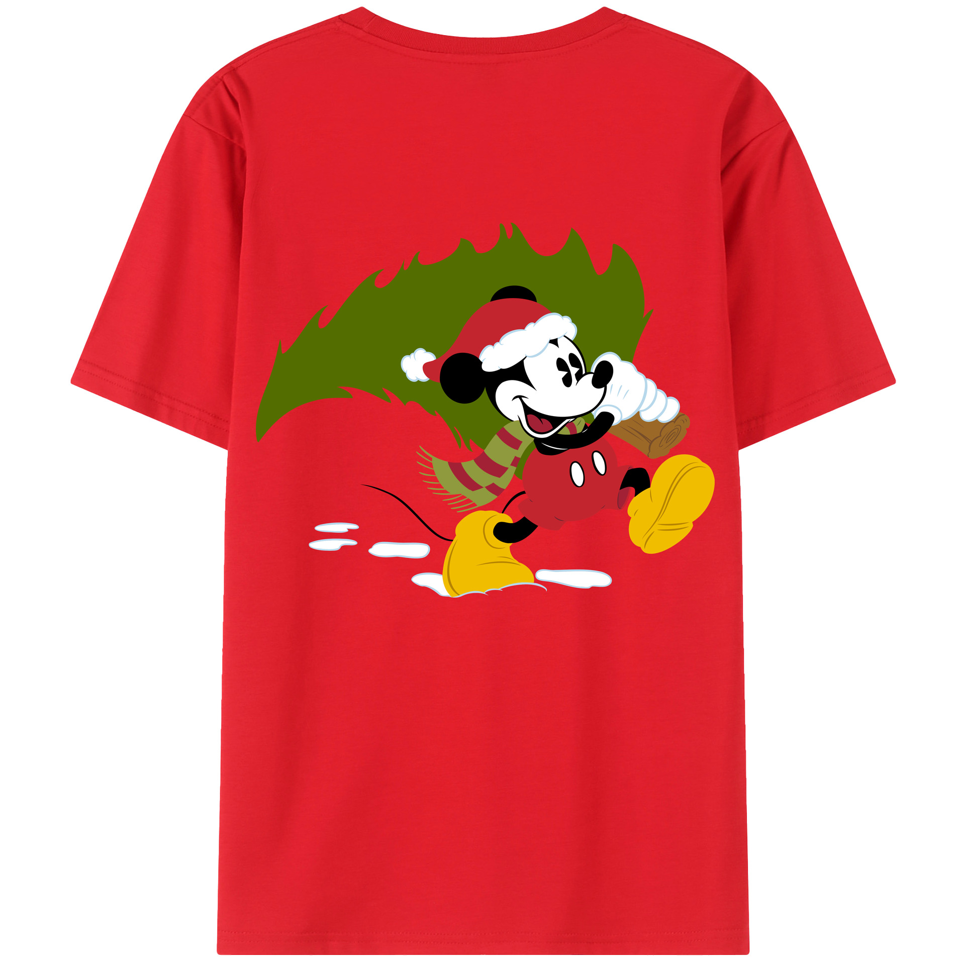 （画像用） ミッキーマウス Mickey Mouse 綿100％半袖Tシャツ（背面プリント）