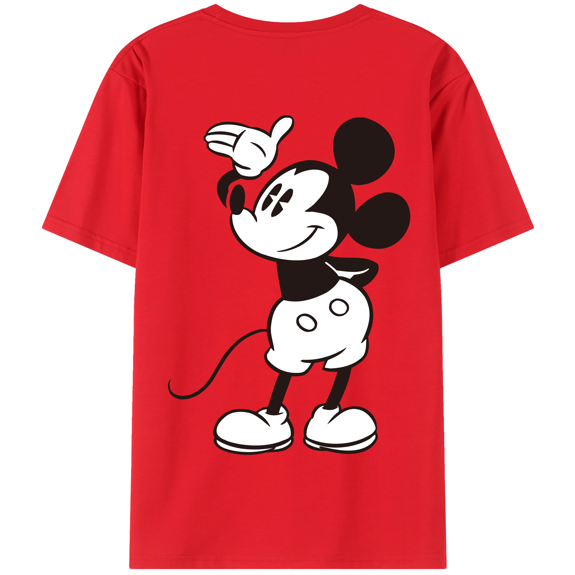（画像用） ミッキーマウス Mickey Mouse 綿100％半袖Tシャツ（背面プリント）