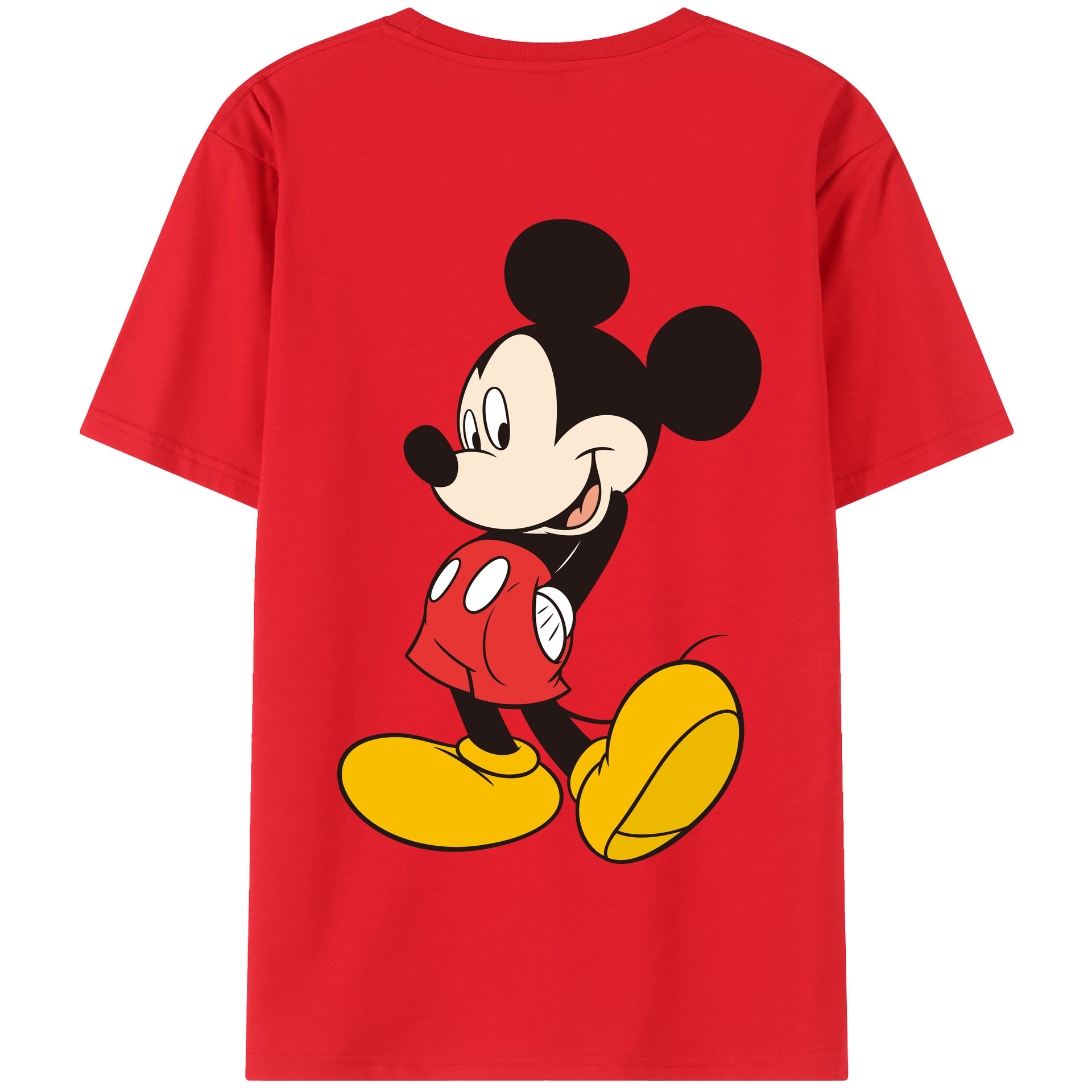 （画像用） ミッキーマウス Mickey Mouse 綿100％半袖Tシャツ（背面プリント）