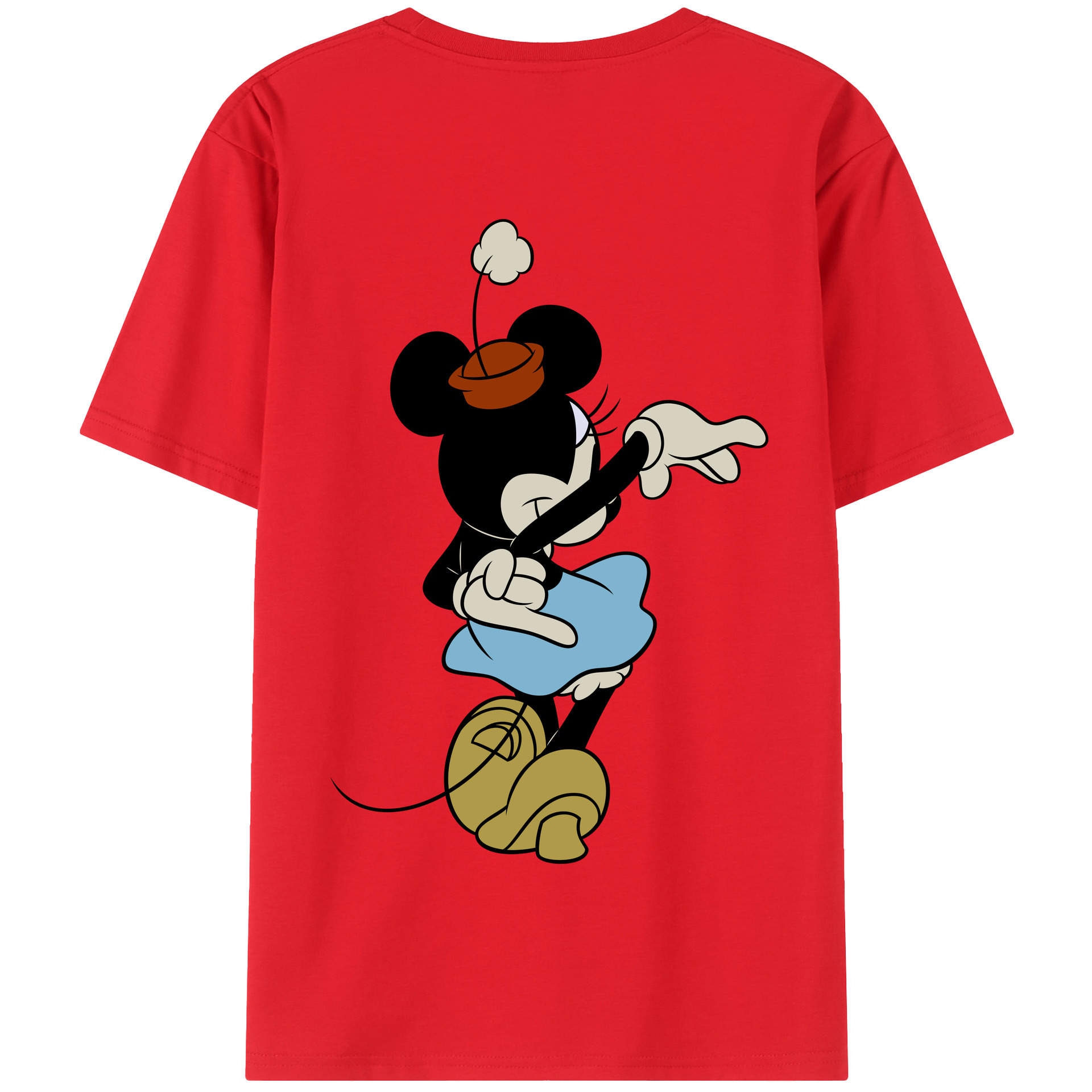 （画像用） ミッキーマウス Mickey Mouse 綿100％半袖Tシャツ（背面プリント）