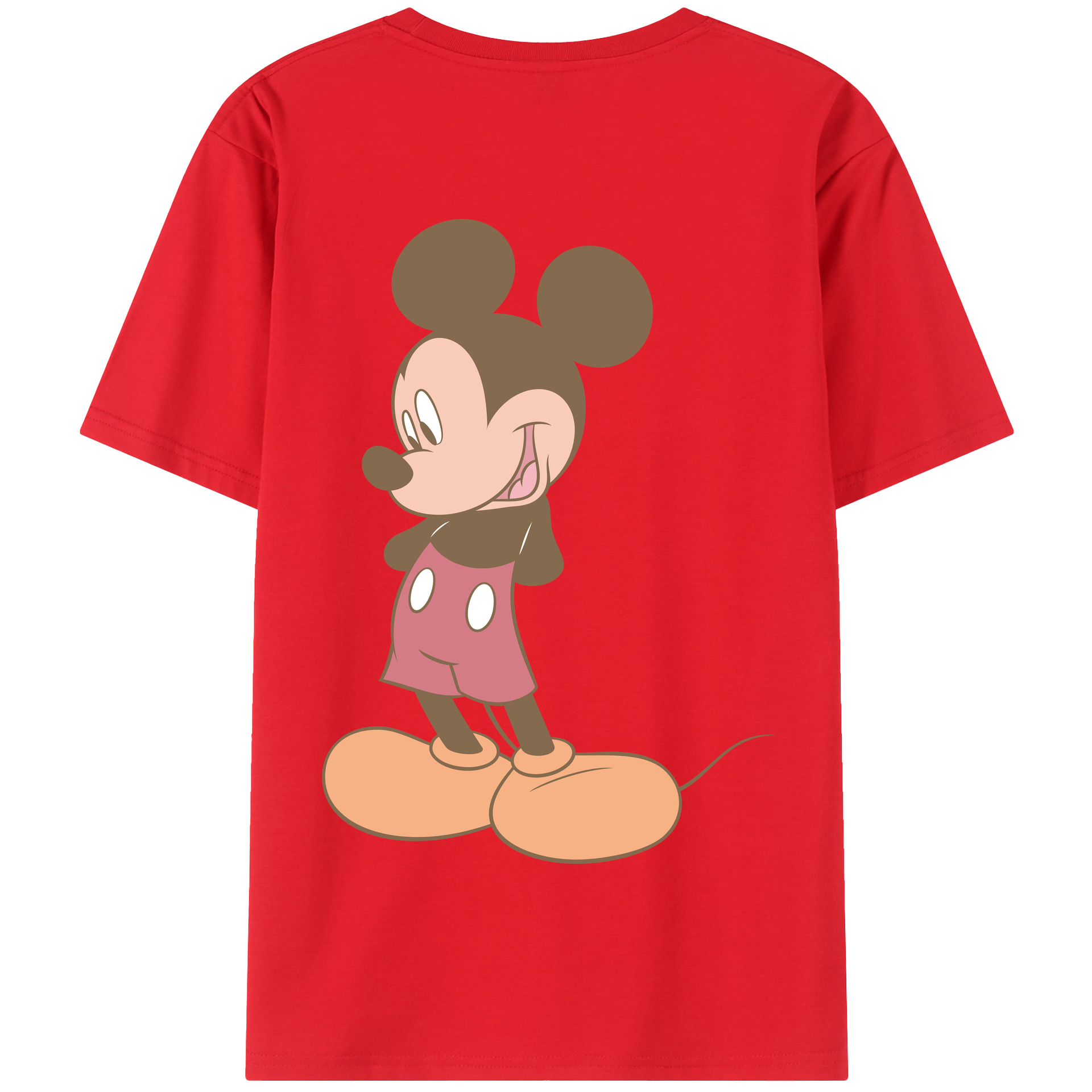 （画像用） ミッキーマウス Mickey Mouse 綿100％半袖Tシャツ（背面プリント）