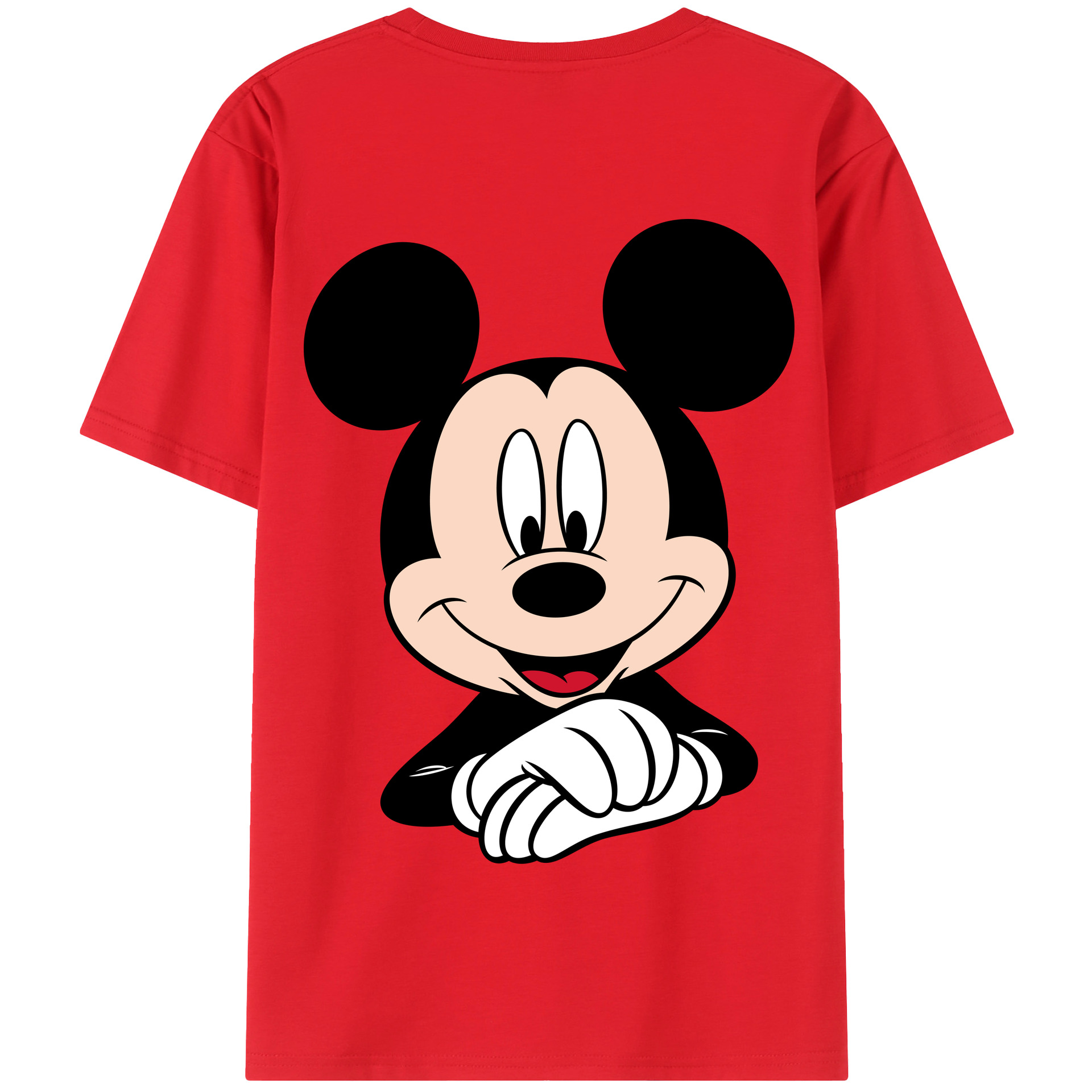 （画像用） ミッキーマウス Mickey Mouse 綿100％半袖Tシャツ（背面プリント）