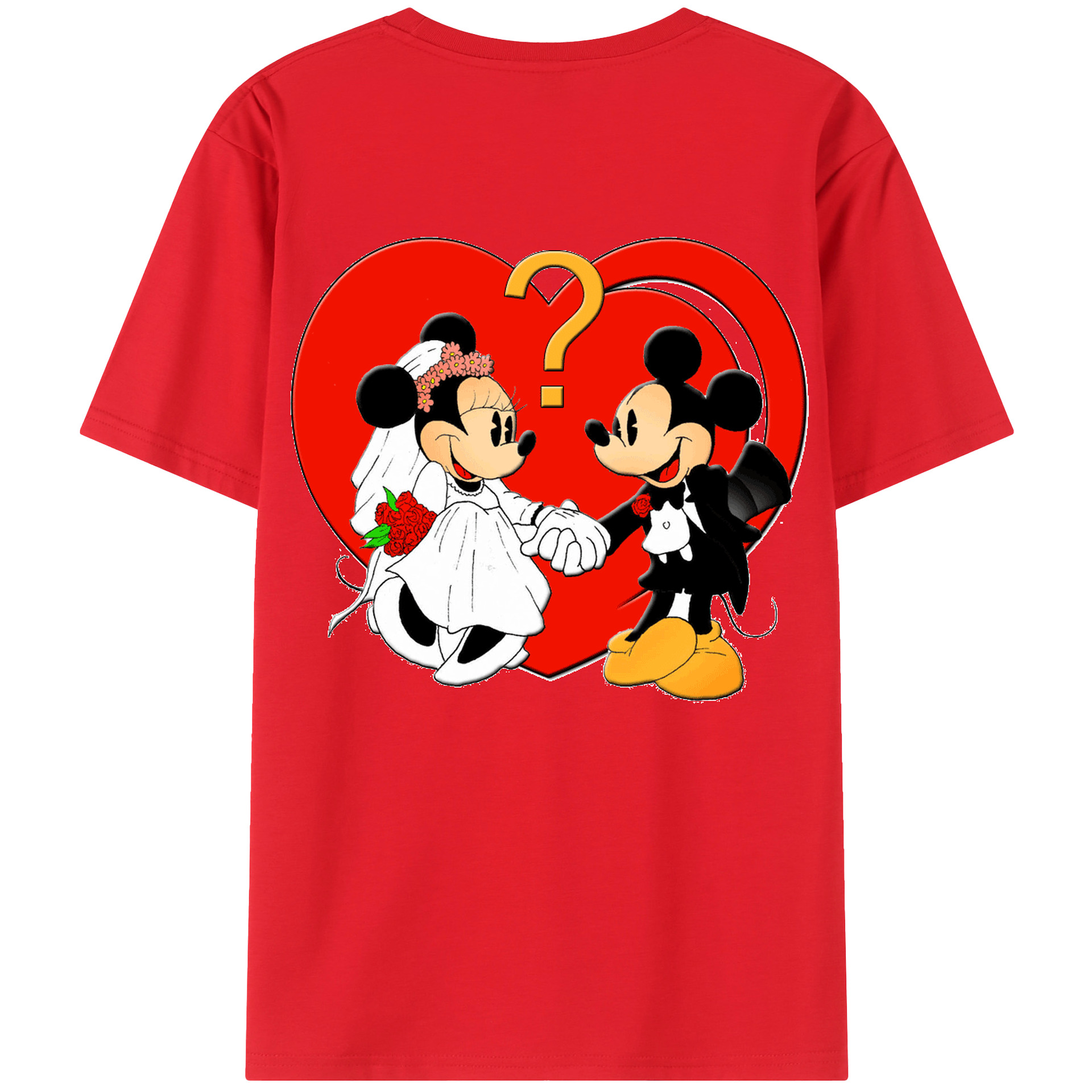 （画像用） ミッキーマウス Mickey Mouse 綿100％半袖Tシャツ（背面プリント）