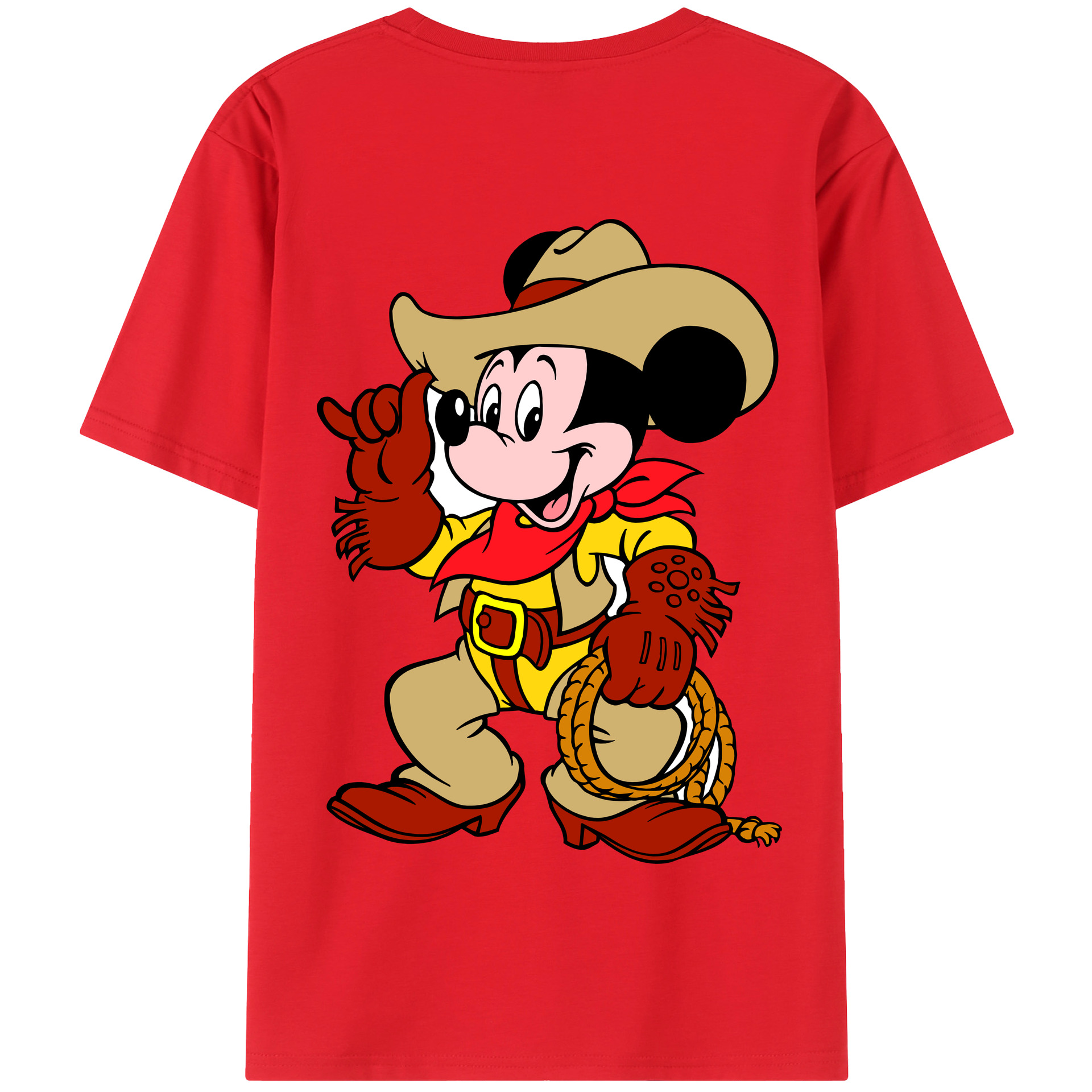 （画像用） ミッキーマウス Mickey Mouse 綿100％半袖Tシャツ（背面プリント）