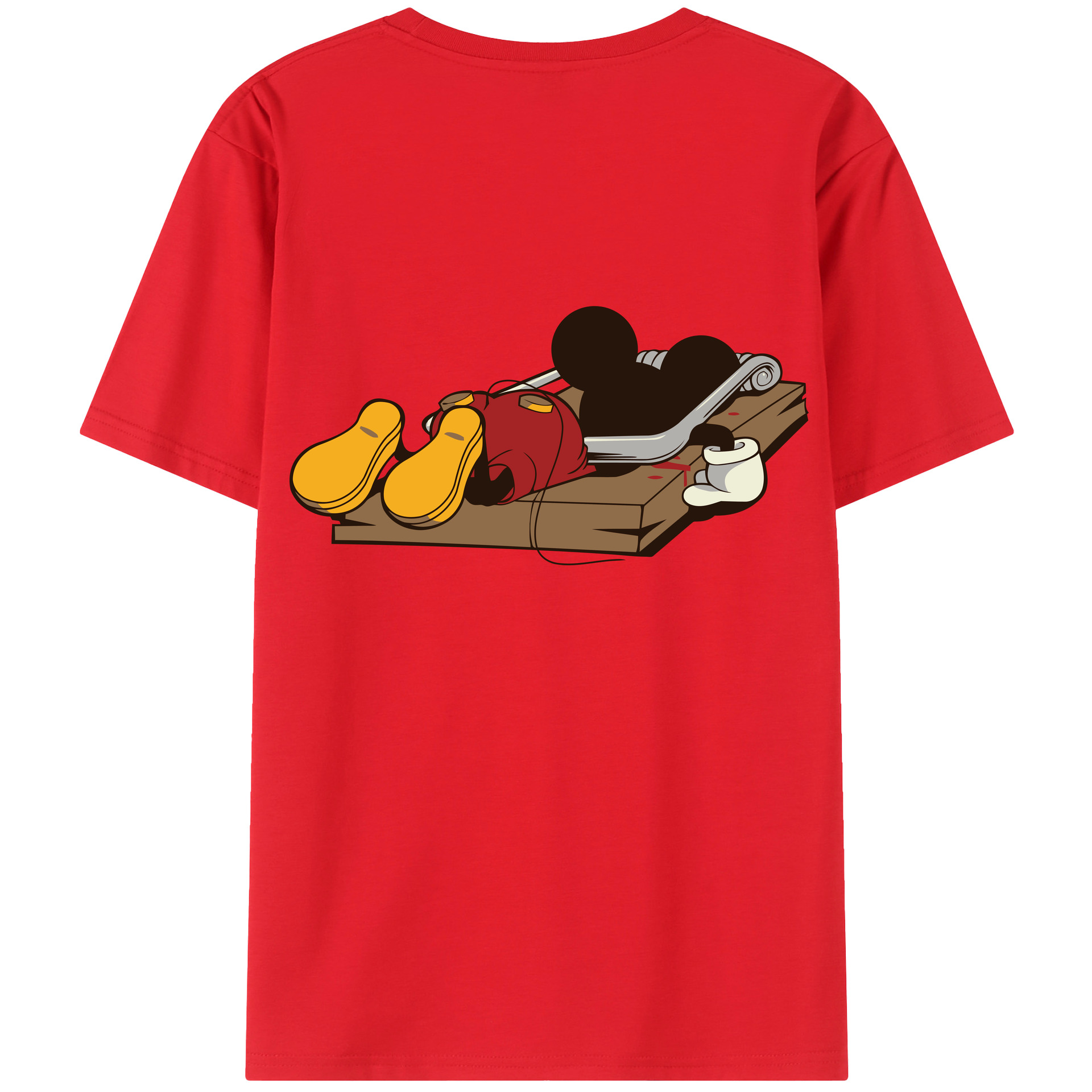 （画像用） ミッキーマウス Mickey Mouse 綿100％半袖Tシャツ（背面プリント）