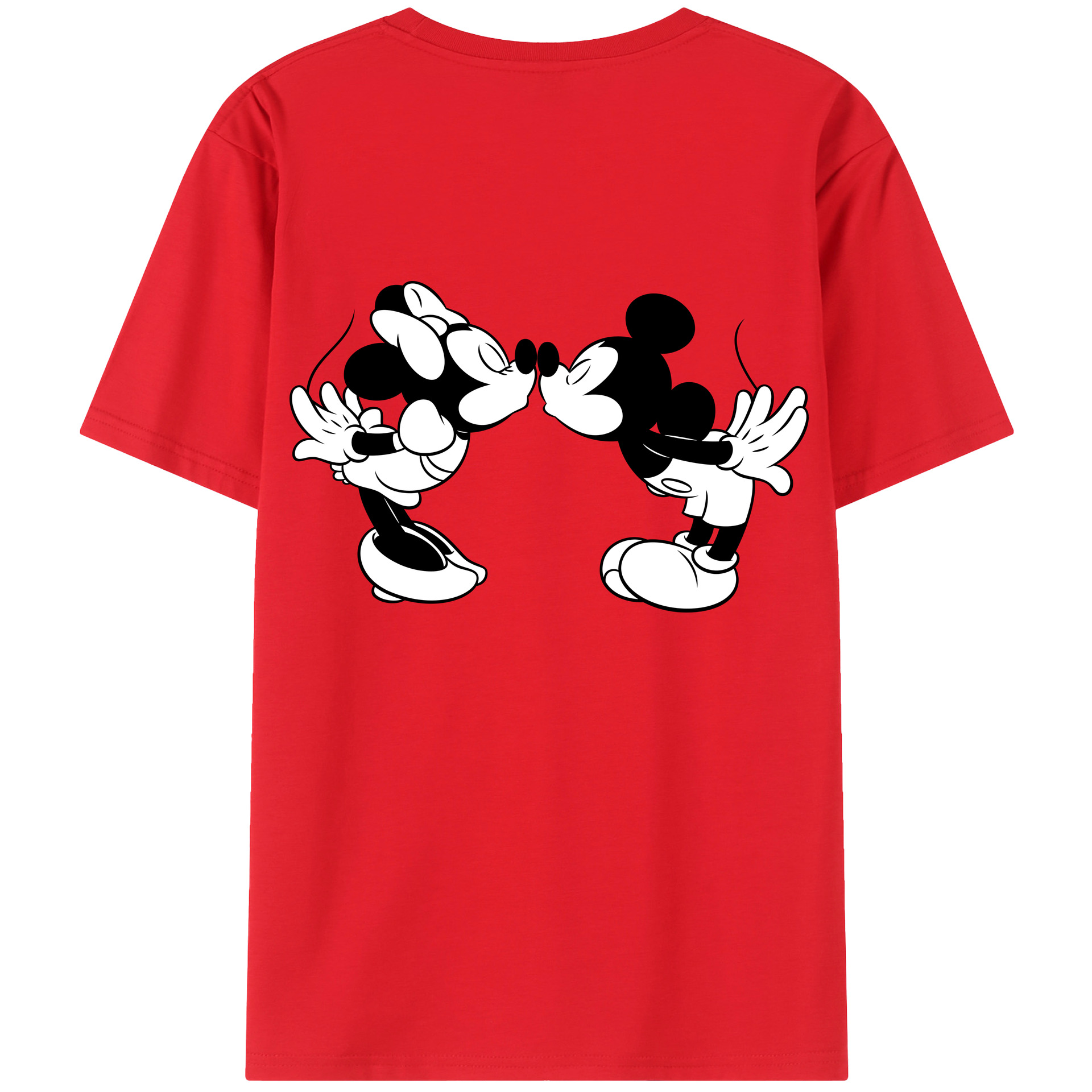 （画像用） ミッキーマウス Mickey Mouse 綿100％半袖Tシャツ（背面プリント）