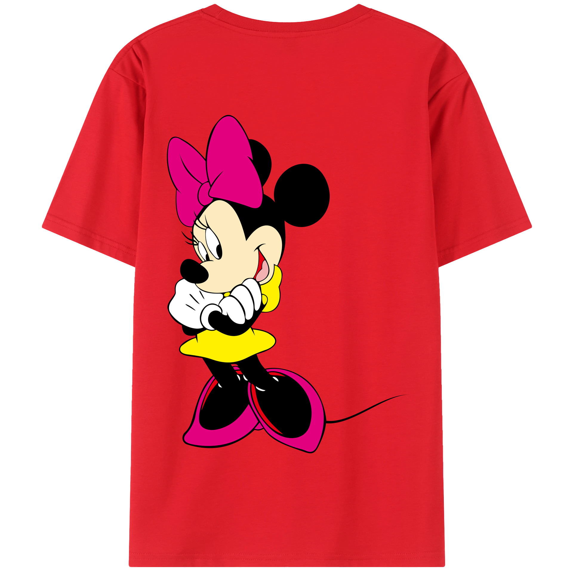 （画像用） ミッキーマウス Mickey Mouse 綿100％半袖Tシャツ（背面プリント）