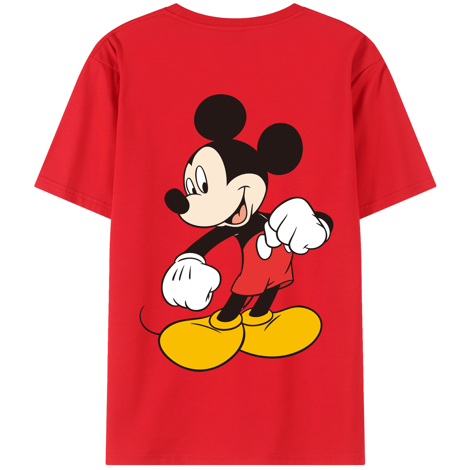 （画像用） ミッキーマウス Mickey Mouse 綿100％半袖Tシャツ（背面プリント）