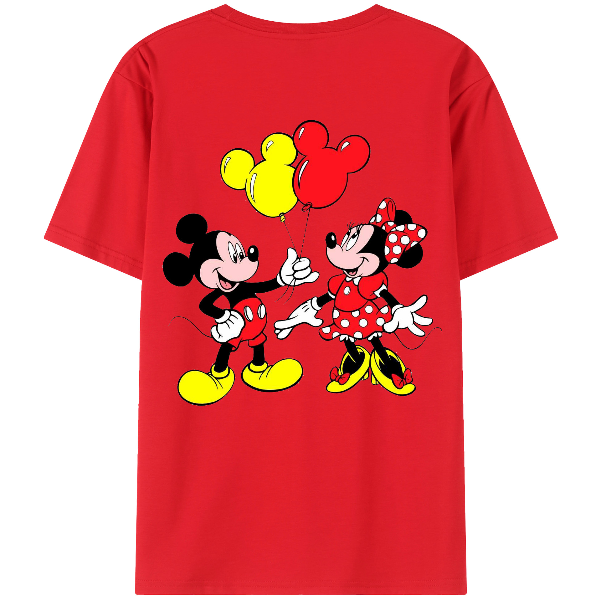 （画像用） ミッキーマウス Mickey Mouse 綿100％半袖Tシャツ（背面プリント）