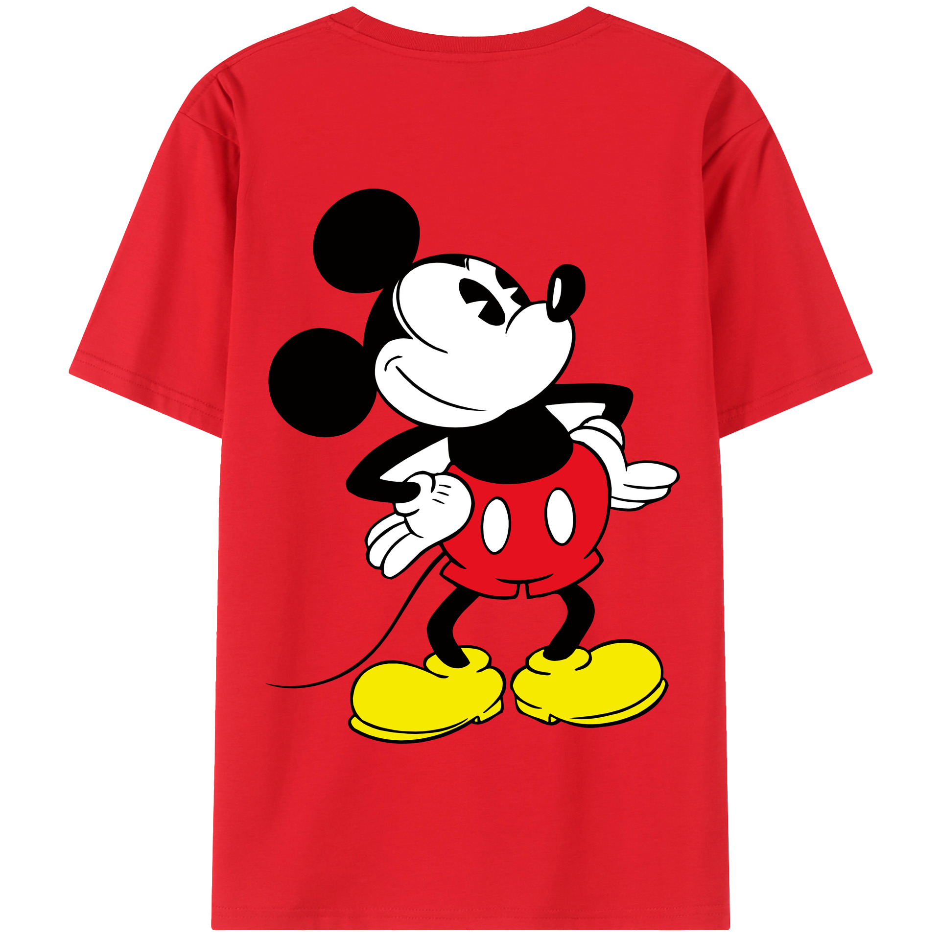 （画像用） ミッキーマウス Mickey Mouse 綿100％半袖Tシャツ（背面プリント）