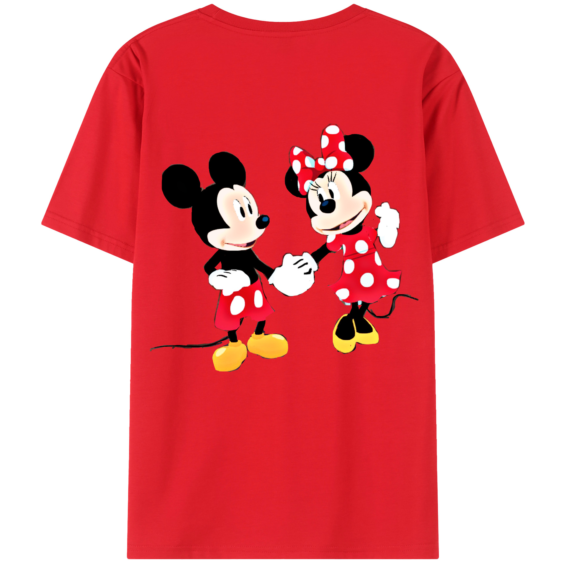 （画像用） ミッキーマウス Mickey Mouse 綿100％半袖Tシャツ（背面プリント）