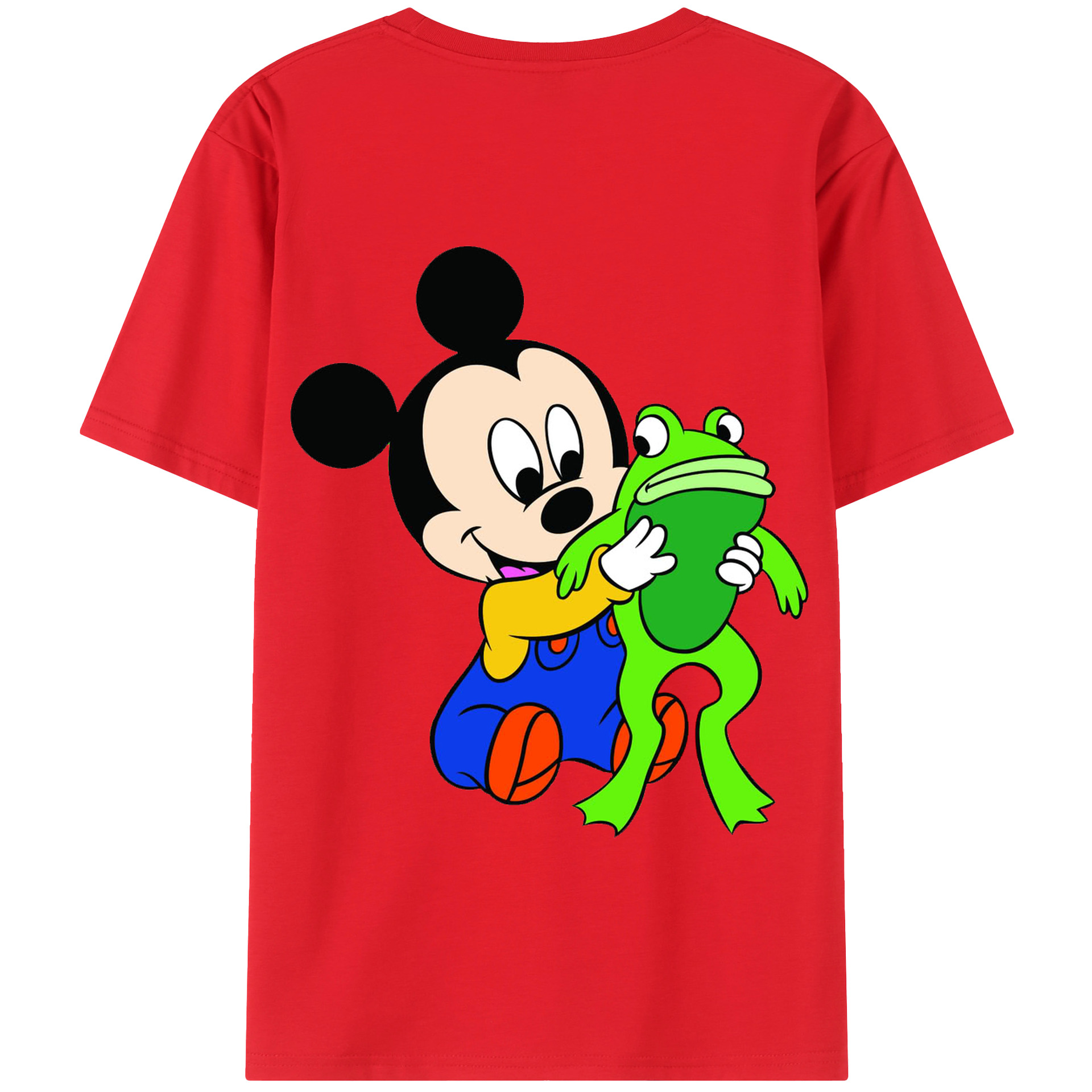 （画像用） ミッキーマウス Mickey Mouse 綿100％半袖Tシャツ（背面プリント）