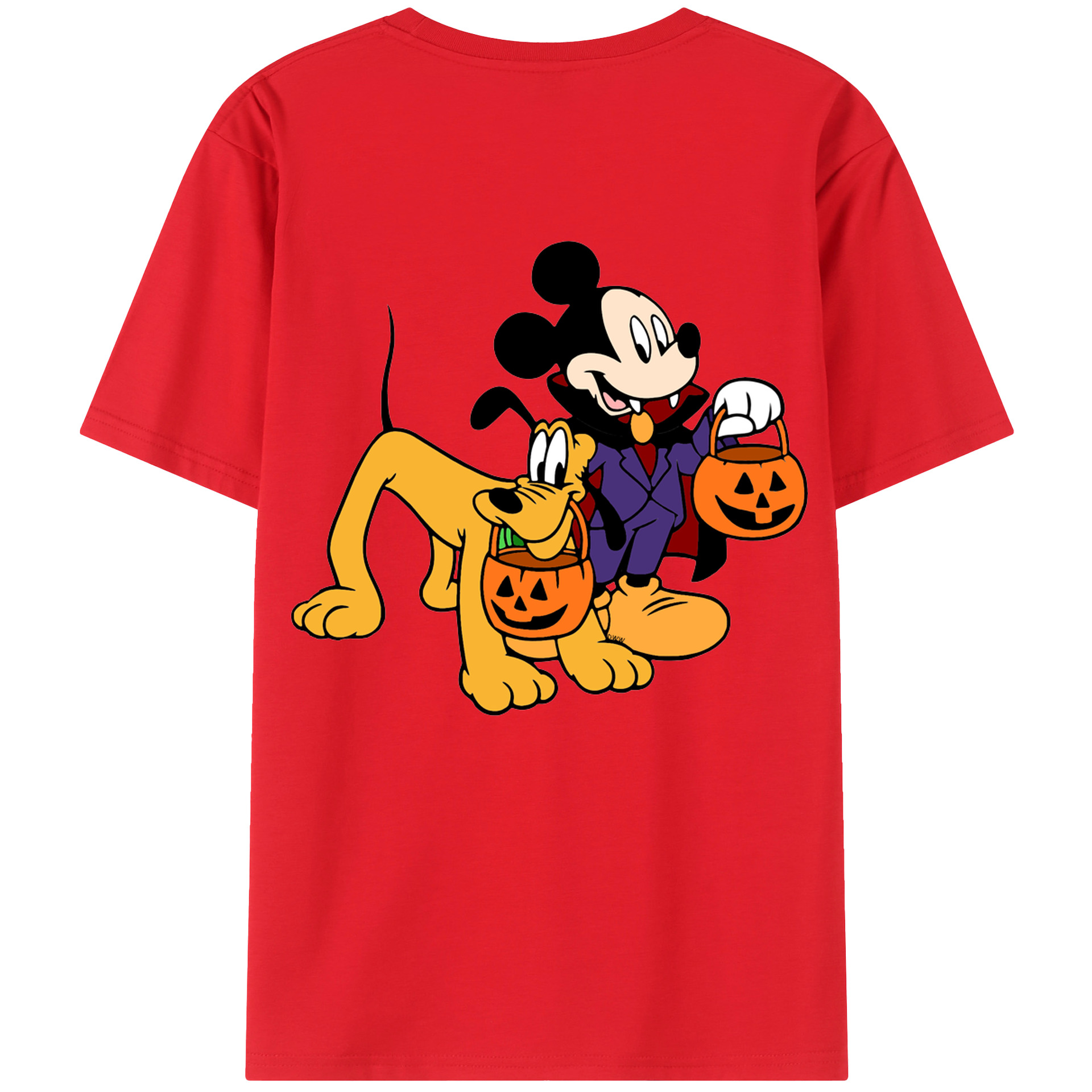（画像用） ミッキーマウス Mickey Mouse 綿100％半袖Tシャツ（背面プリント）