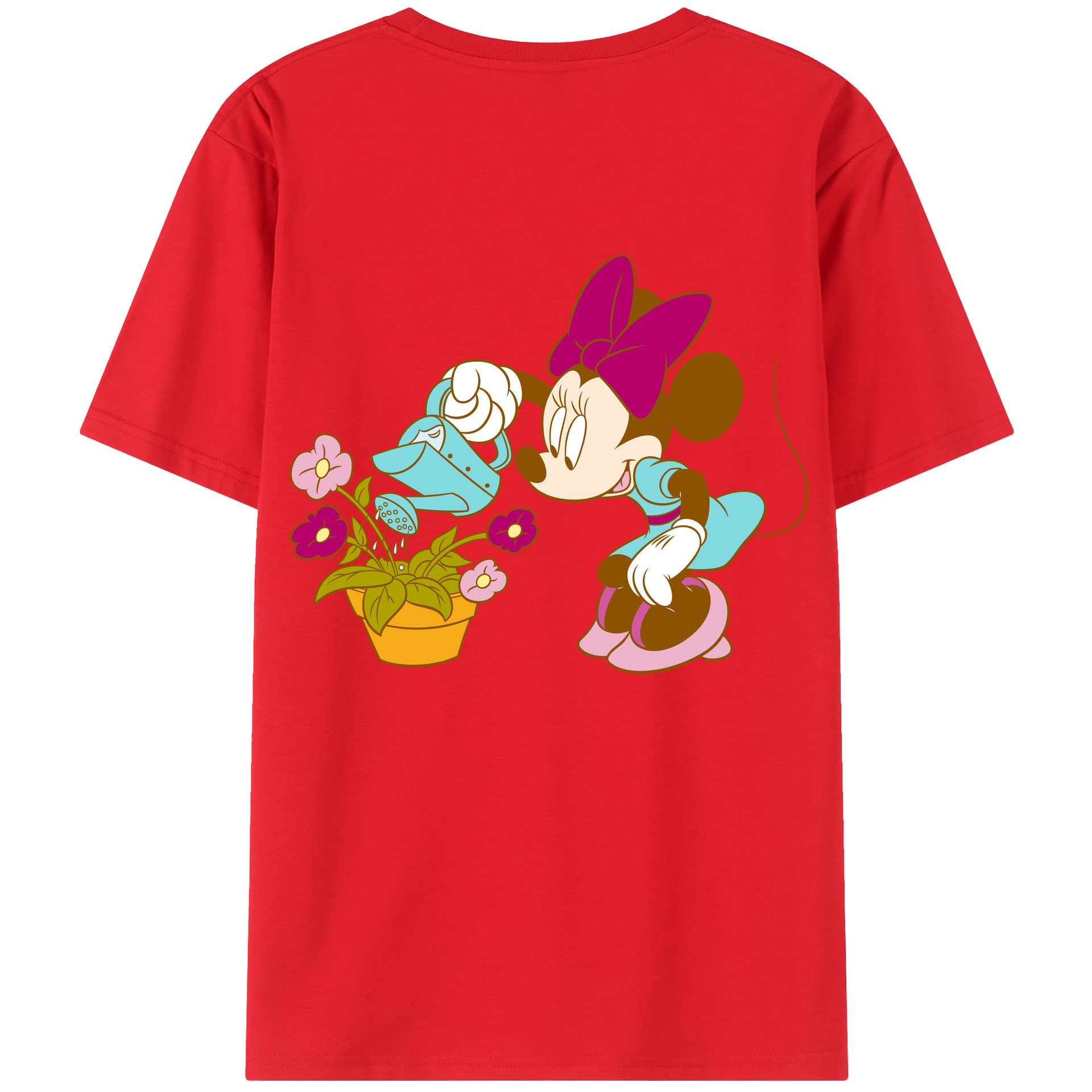 （画像用） ミッキーマウス Mickey Mouse 綿100％半袖Tシャツ（背面プリント）