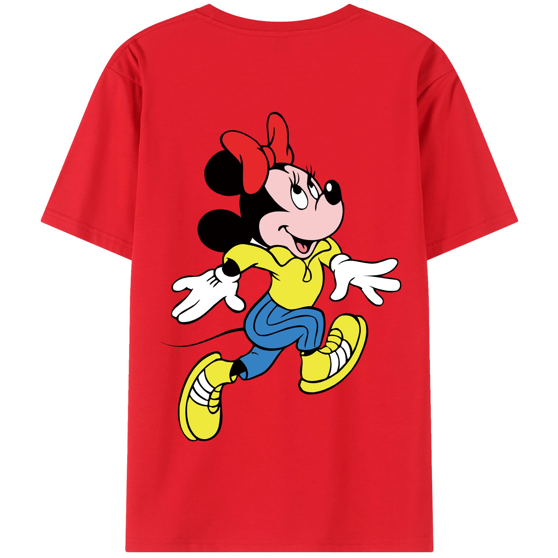 （画像用） ミッキーマウス Mickey Mouse 綿100％半袖Tシャツ（背面プリント）