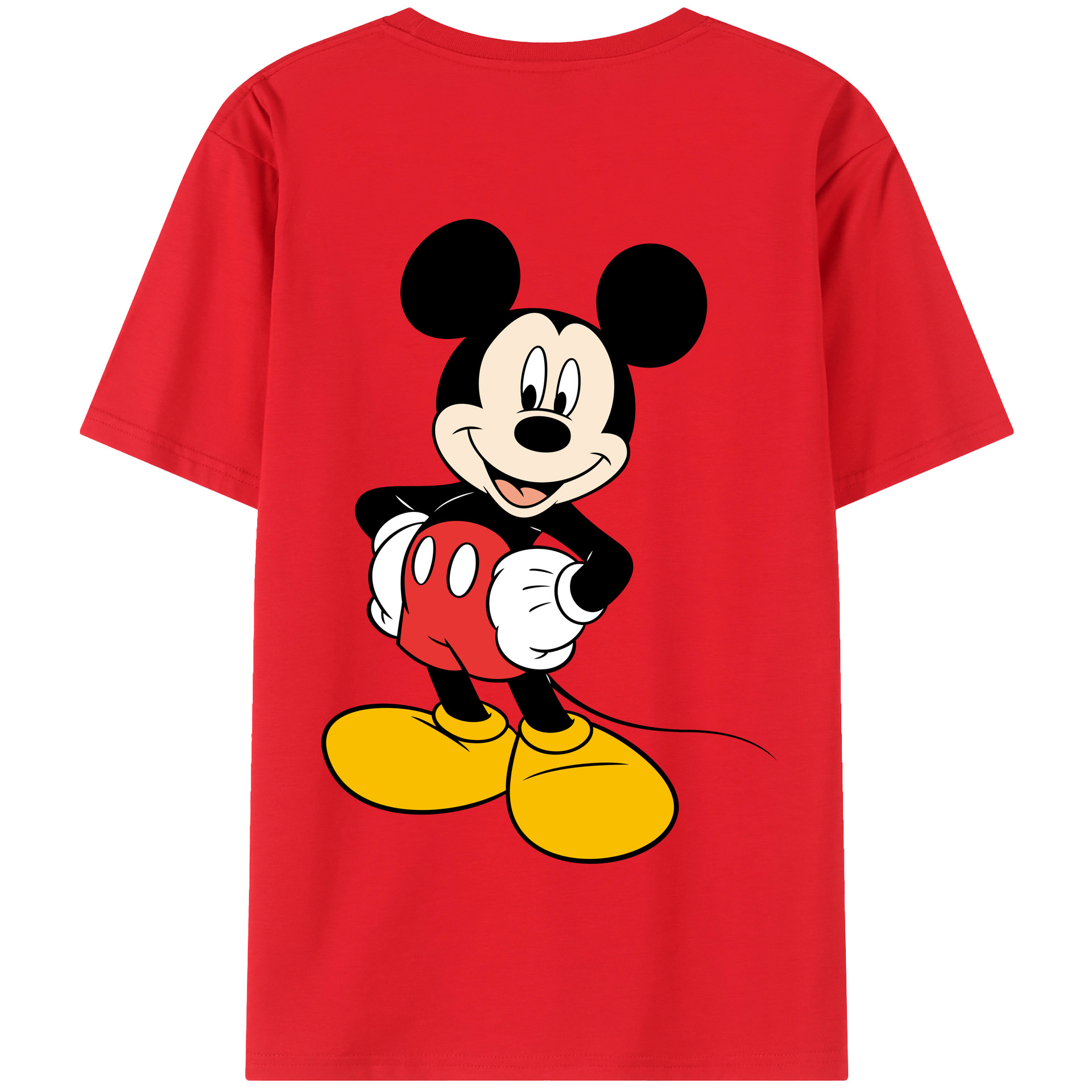 （画像用） ミッキーマウス Mickey Mouse 綿100％半袖Tシャツ（背面プリント）