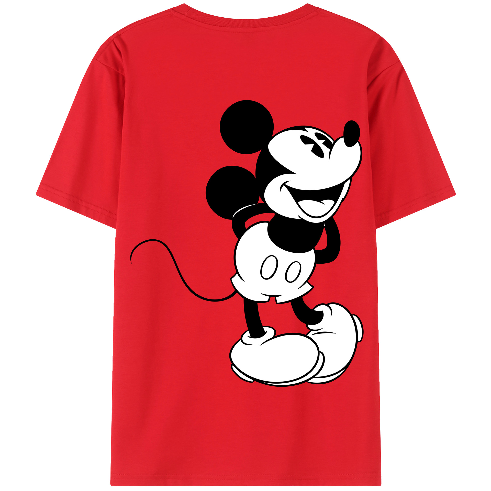 （画像用） ミッキーマウス Mickey Mouse 綿100％半袖Tシャツ（背面プリント）