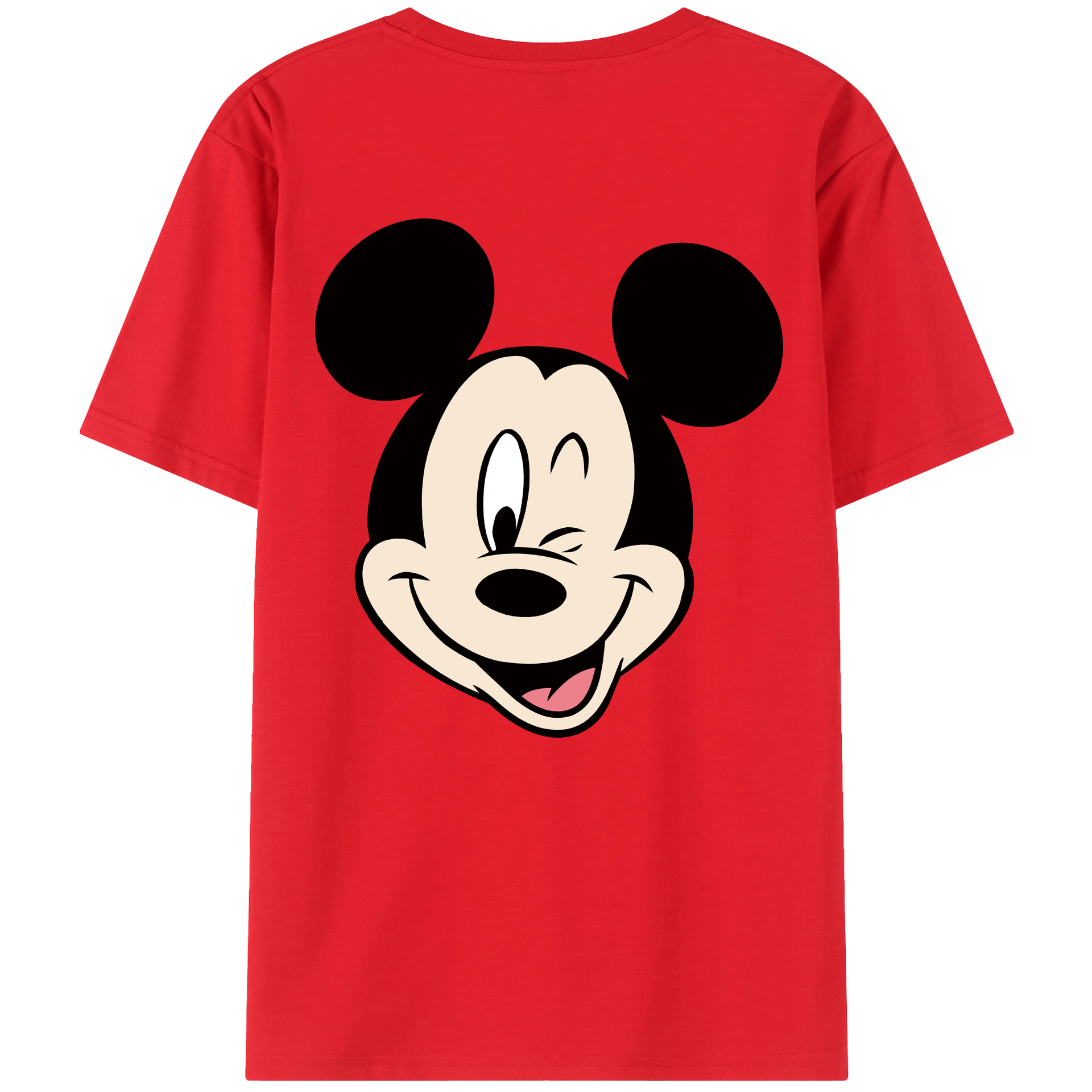 （画像用） ミッキーマウス Mickey Mouse 綿100％半袖Tシャツ（背面プリント）