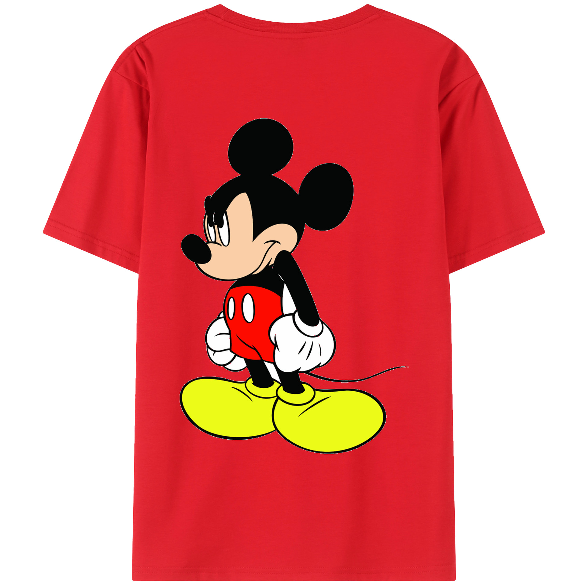 （画像用） ミッキーマウス Mickey Mouse 綿100％半袖Tシャツ（背面プリント）