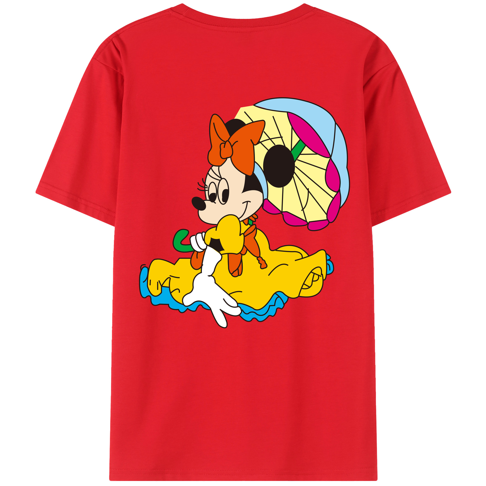 （画像用） ミッキーマウス Mickey Mouse 綿100％半袖Tシャツ（背面プリント）