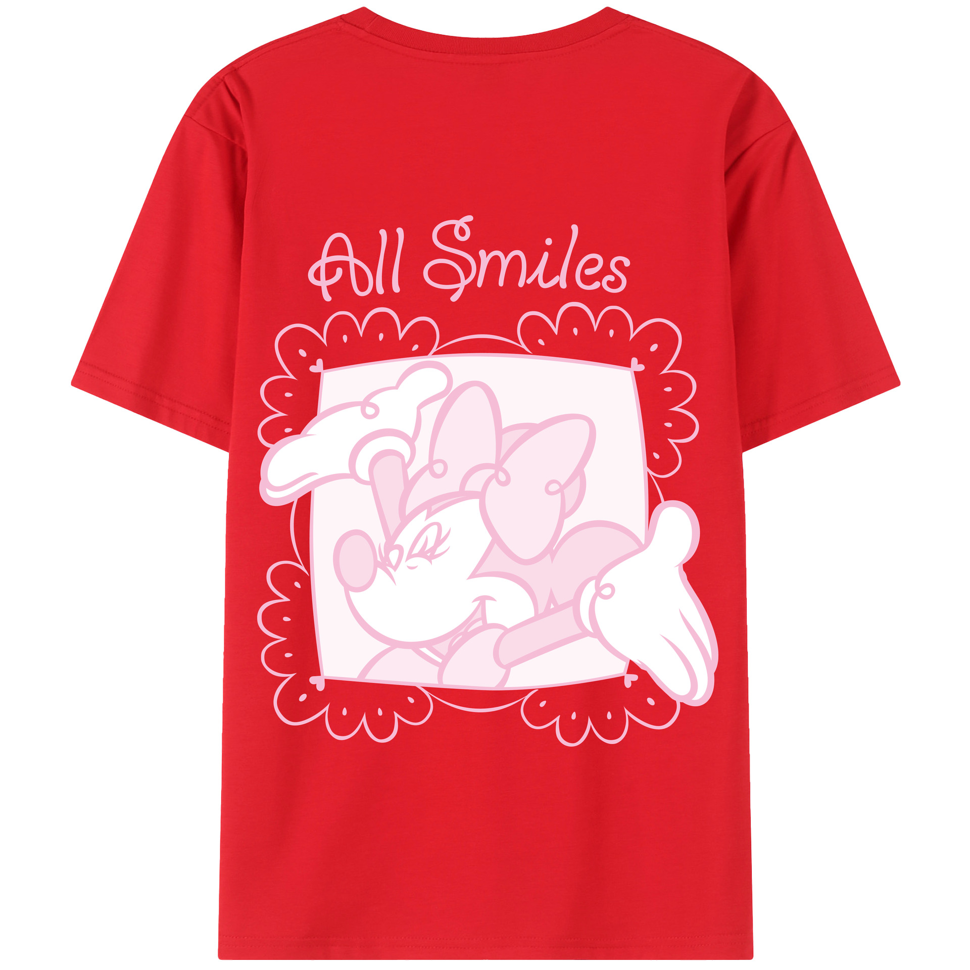 （画像用） ミッキーマウス Mickey Mouse 綿100％半袖Tシャツ（背面プリント）