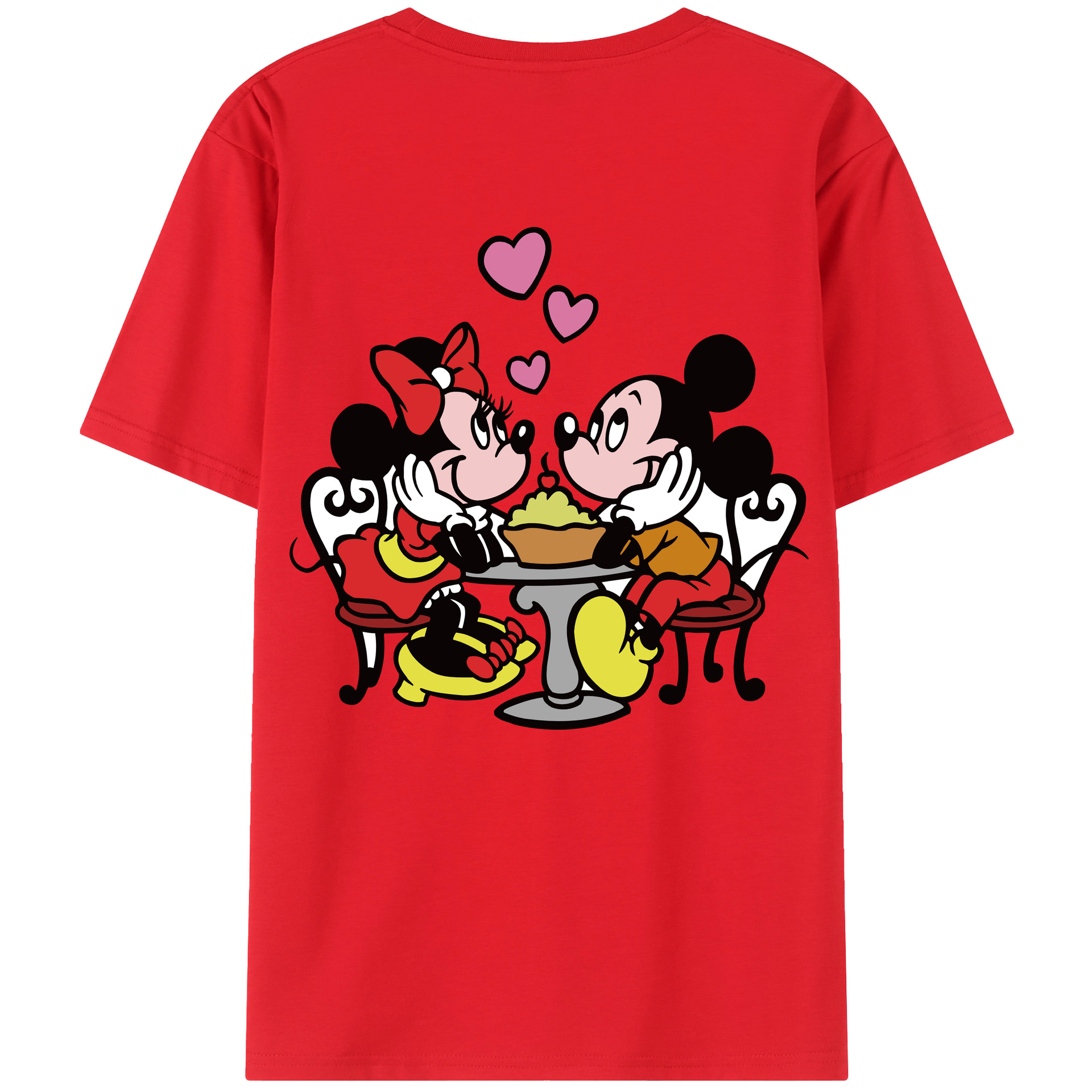 （画像用） ミッキーマウス Mickey Mouse 綿100％半袖Tシャツ（背面プリント）