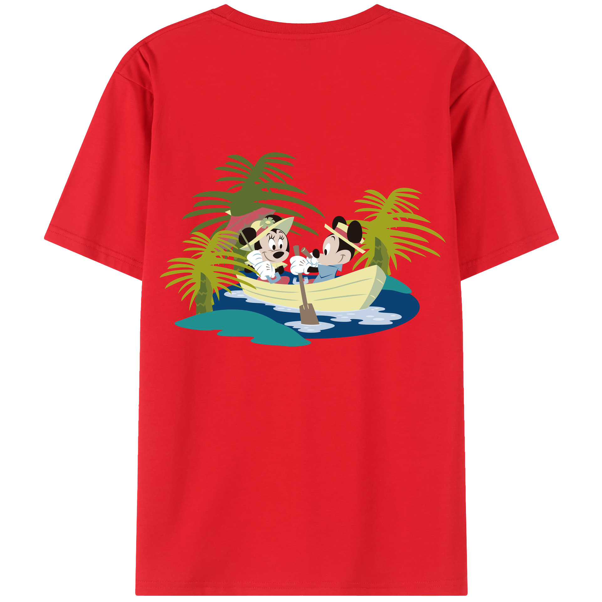（画像用） ミッキーマウス Mickey Mouse 綿100％半袖Tシャツ（背面プリント）