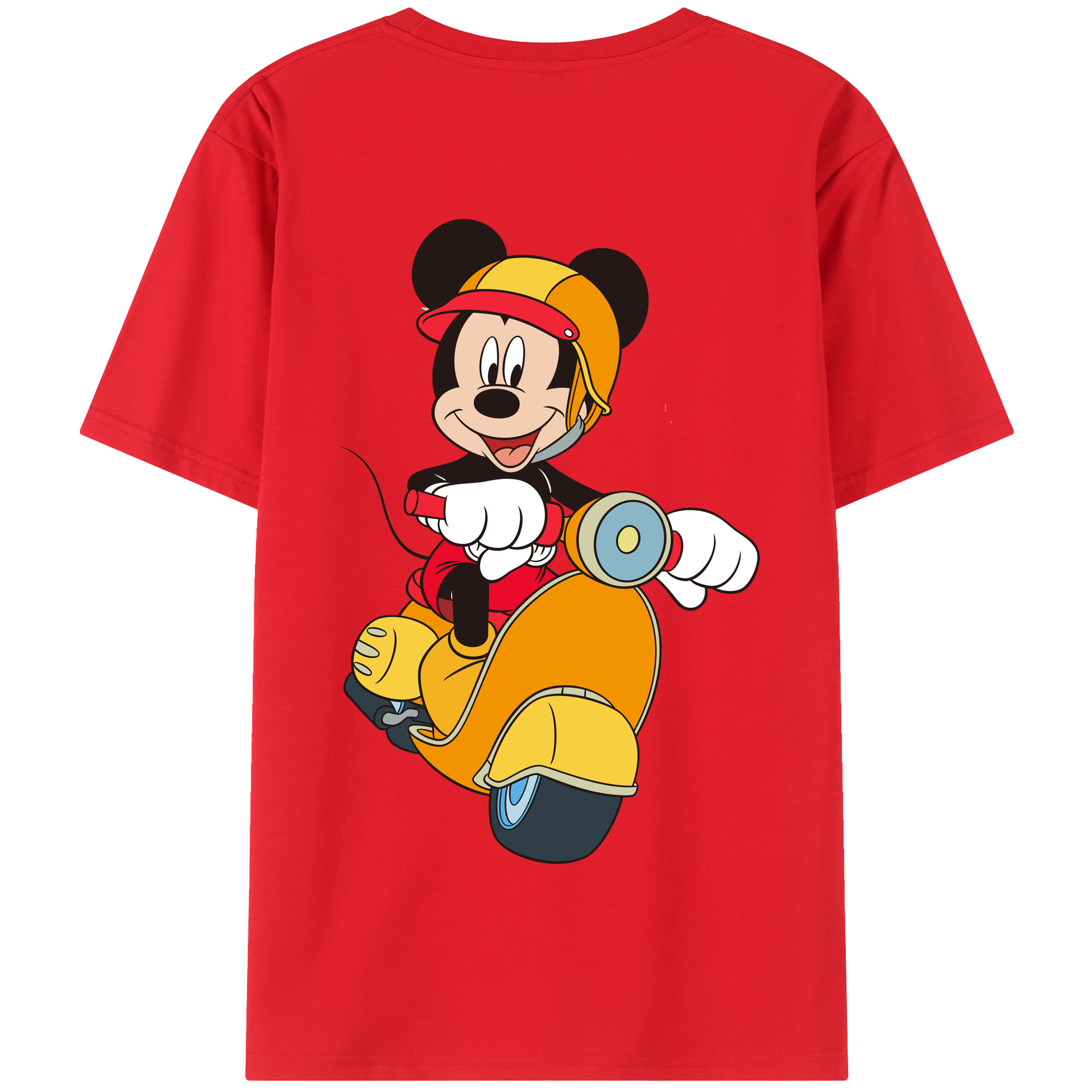 （画像用） ミッキーマウス Mickey Mouse 綿100％半袖Tシャツ（背面プリント）
