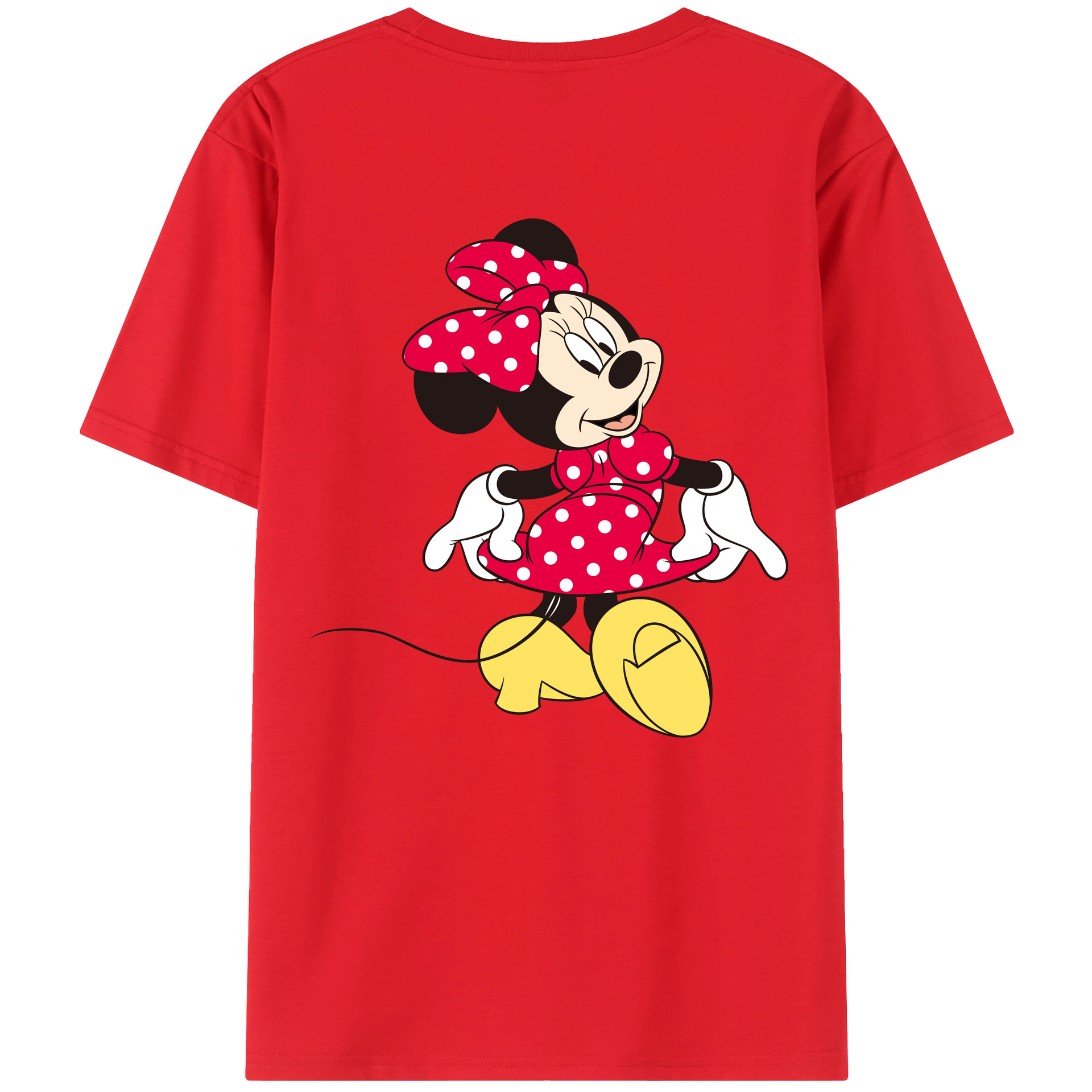（画像用） ミッキーマウス Mickey Mouse 綿100％半袖Tシャツ（背面プリント）