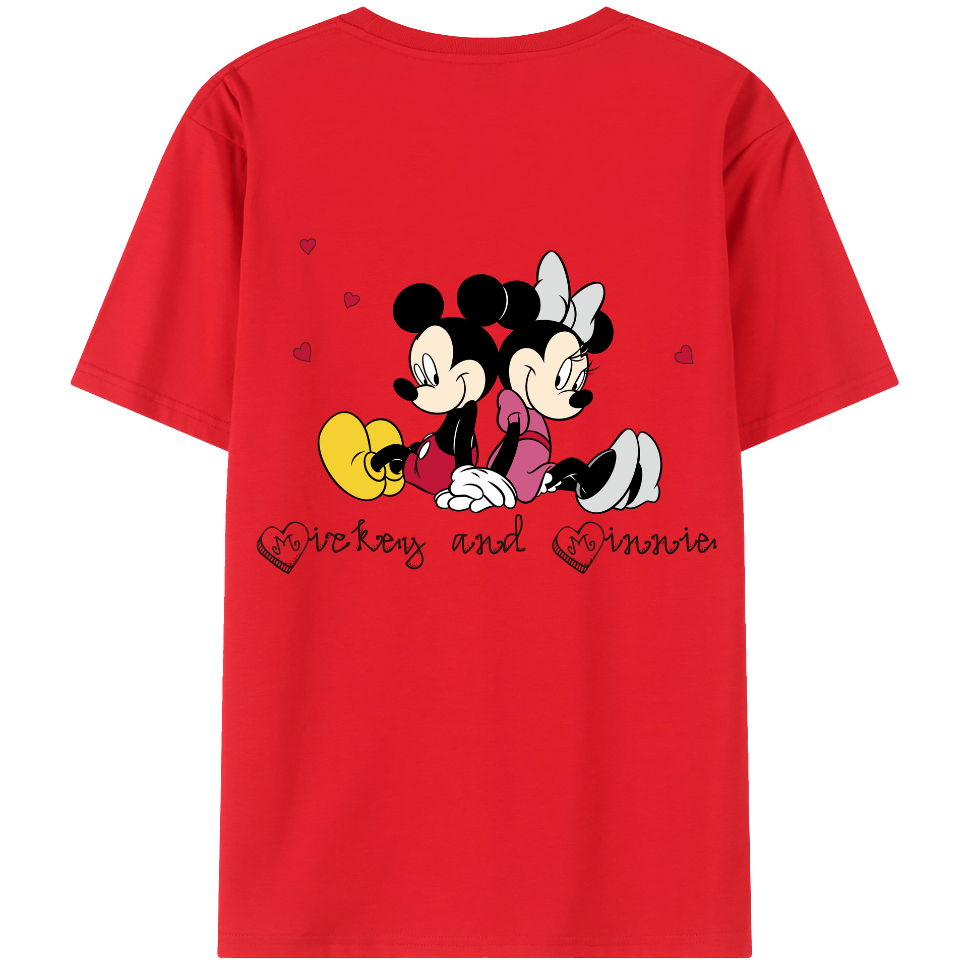 （画像用） ミッキーマウス Mickey Mouse 綿100％半袖Tシャツ（背面プリント）