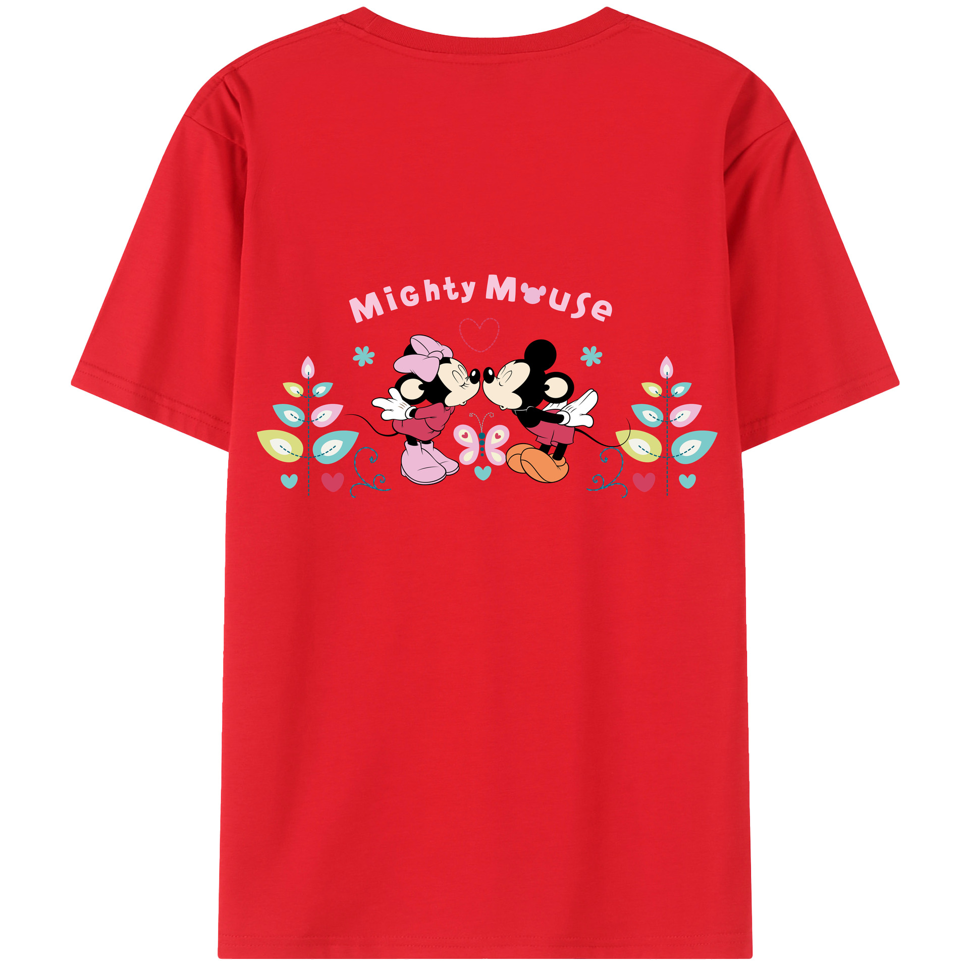 （画像用） ミッキーマウス Mickey Mouse 綿100％半袖Tシャツ（背面プリント）