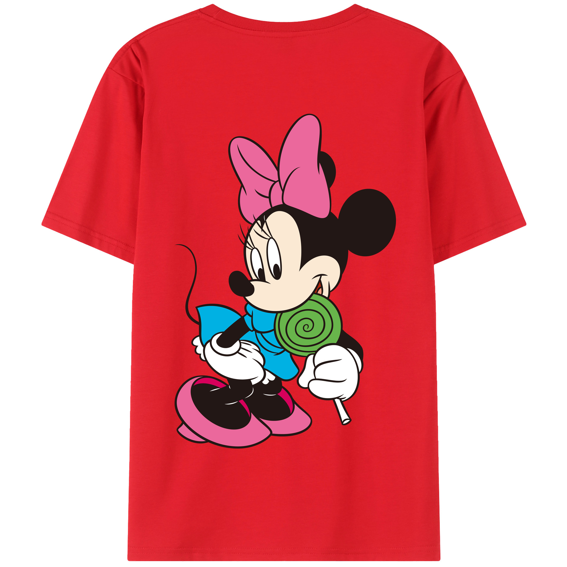 （画像用） ミッキーマウス Mickey Mouse 綿100％半袖Tシャツ（背面プリント）