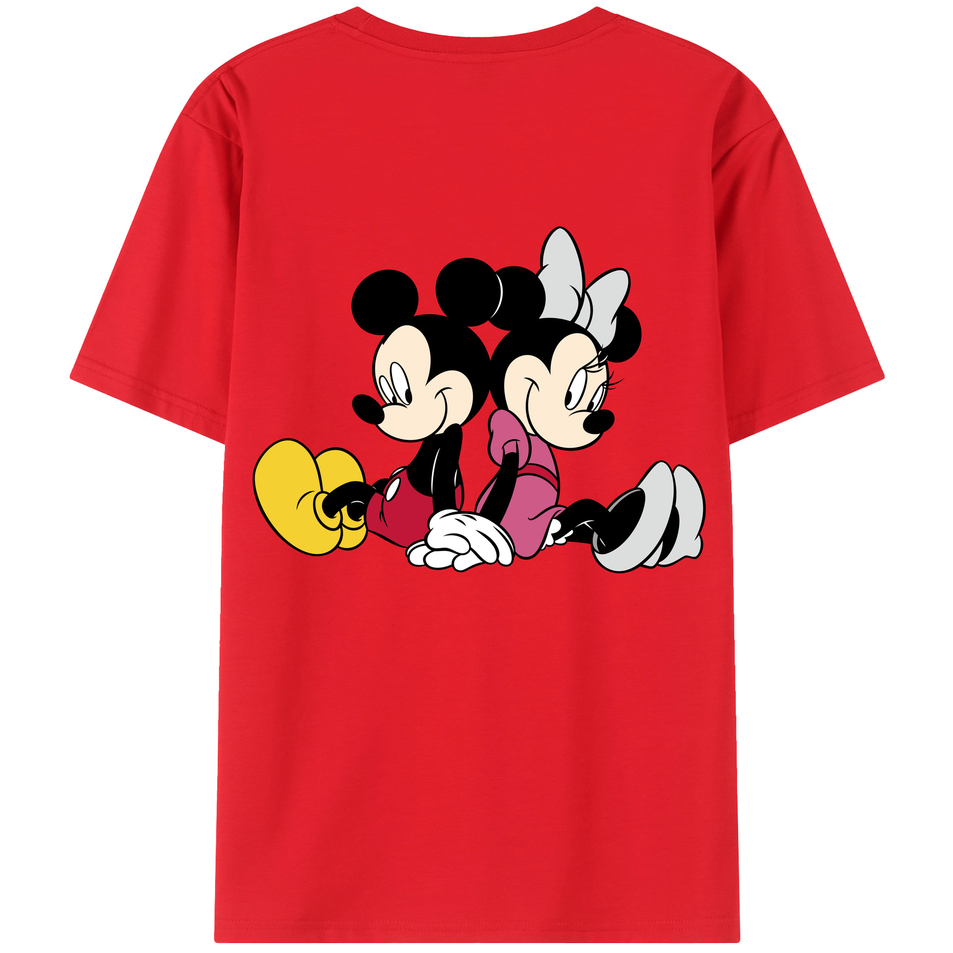 （画像用） ミッキーマウス Mickey Mouse 綿100％半袖Tシャツ（背面プリント）