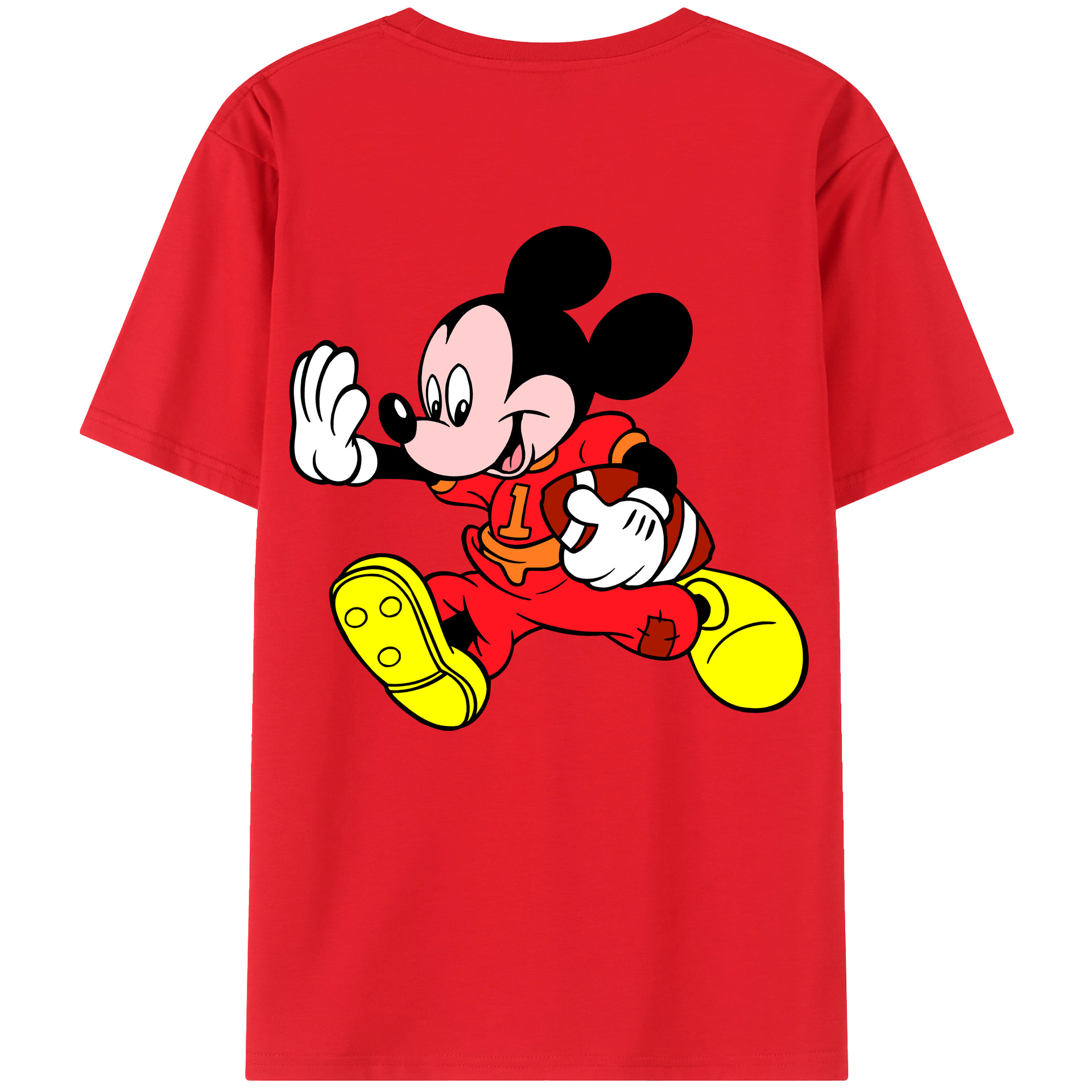 （画像用） ミッキーマウス Mickey Mouse 綿100％半袖Tシャツ（背面プリント）