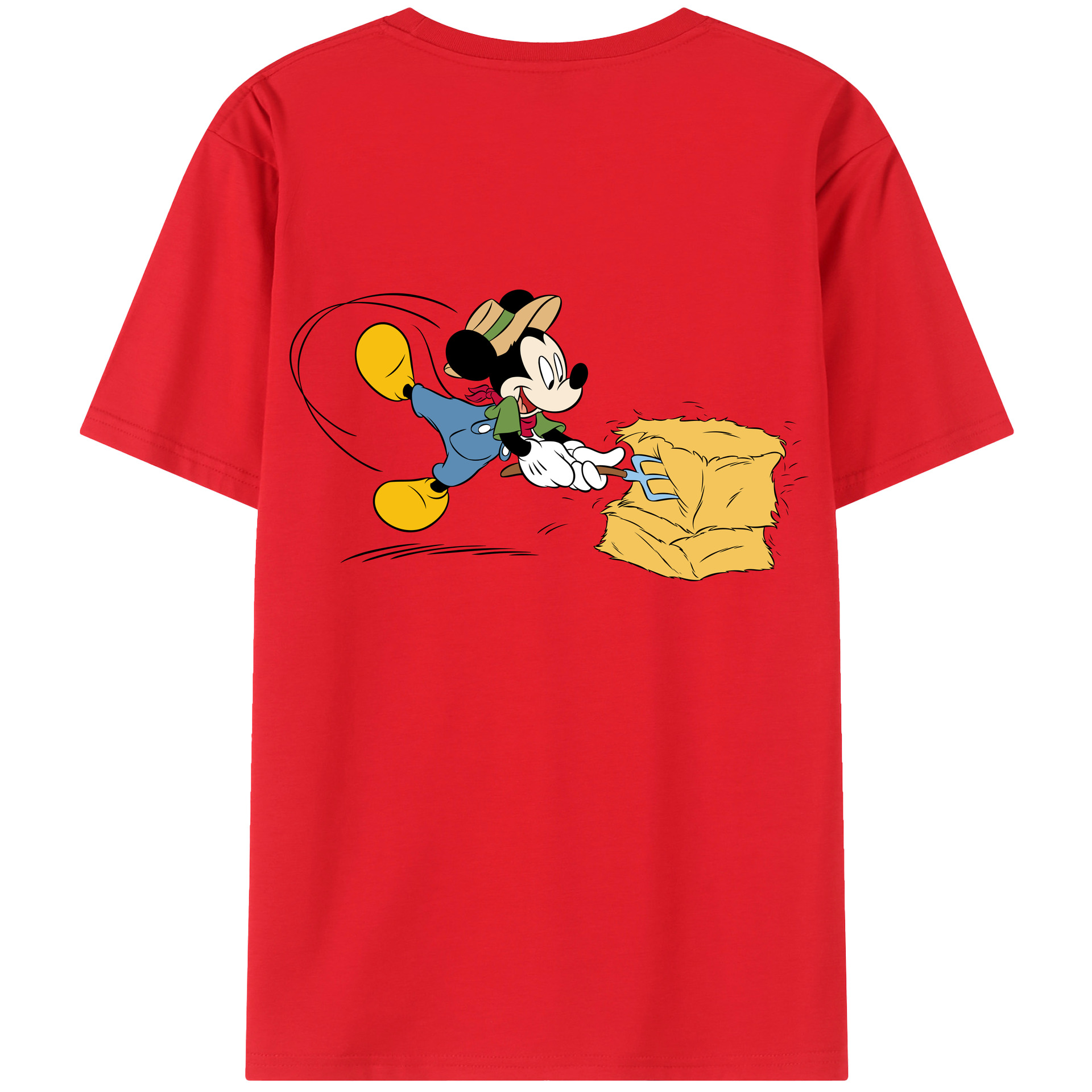 （画像用） ミッキーマウス Mickey Mouse 綿100％半袖Tシャツ（背面プリント）