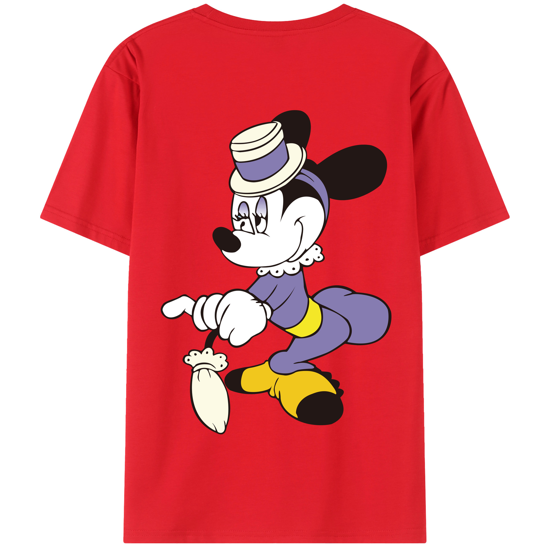 （画像用） ミッキーマウス Mickey Mouse 綿100％半袖Tシャツ（背面プリント）