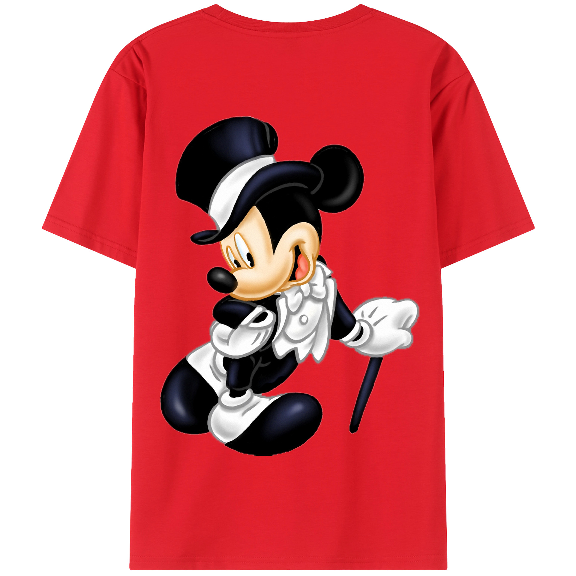 （画像用） ミッキーマウス Mickey Mouse 綿100％半袖Tシャツ（背面プリント）