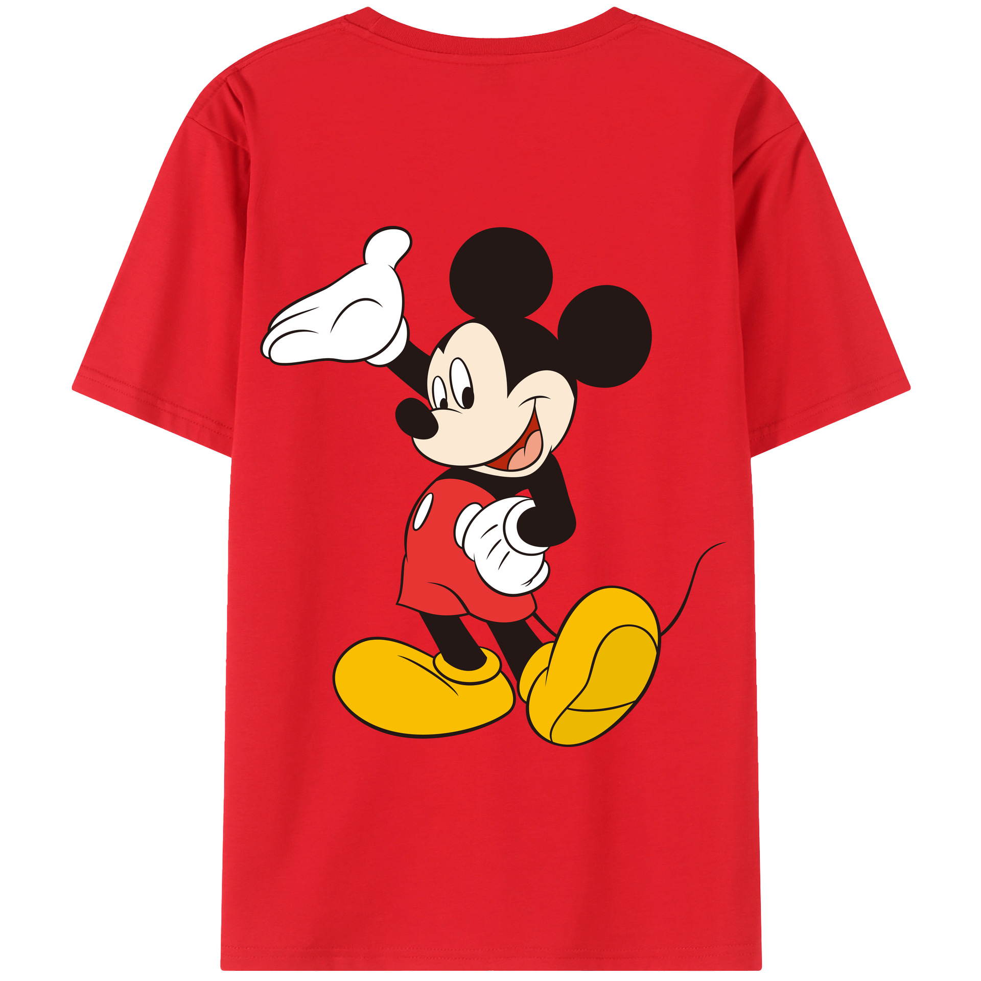 （画像用） ミッキーマウス Mickey Mouse 綿100％半袖Tシャツ（背面プリント）