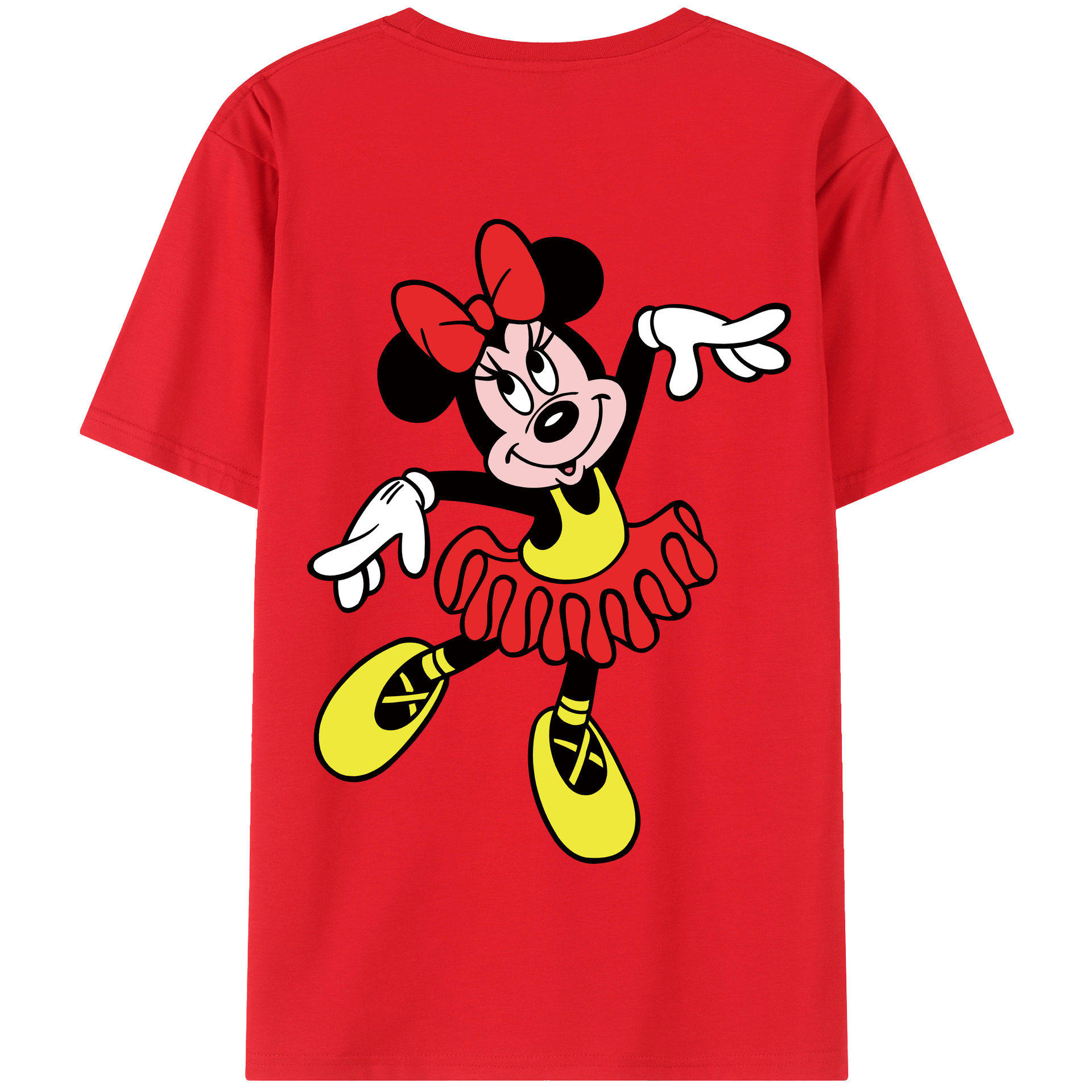 （画像用） ミッキーマウス Mickey Mouse 綿100％半袖Tシャツ（背面プリント）