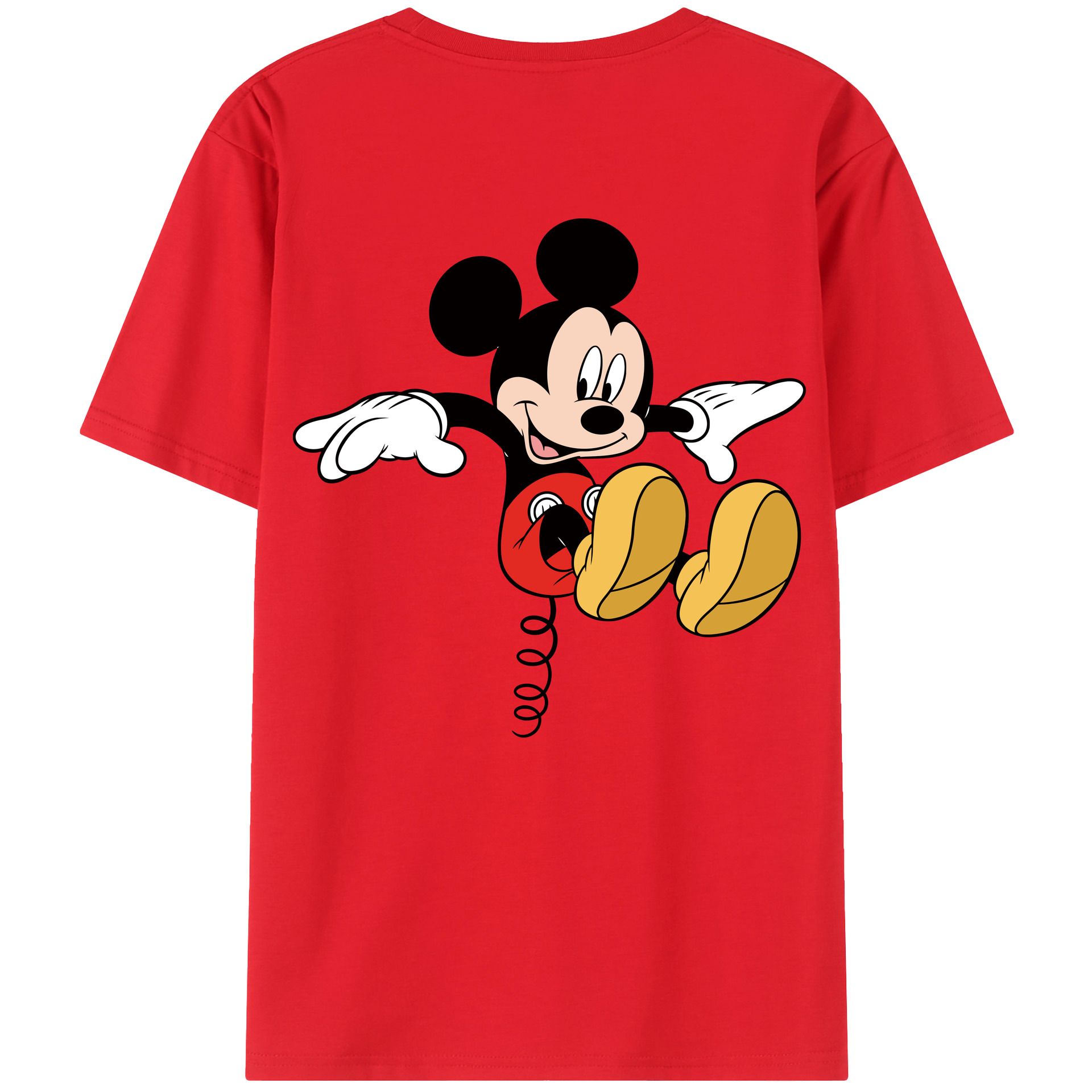 （画像用） ミッキーマウス Mickey Mouse 綿100％半袖Tシャツ（背面プリント）