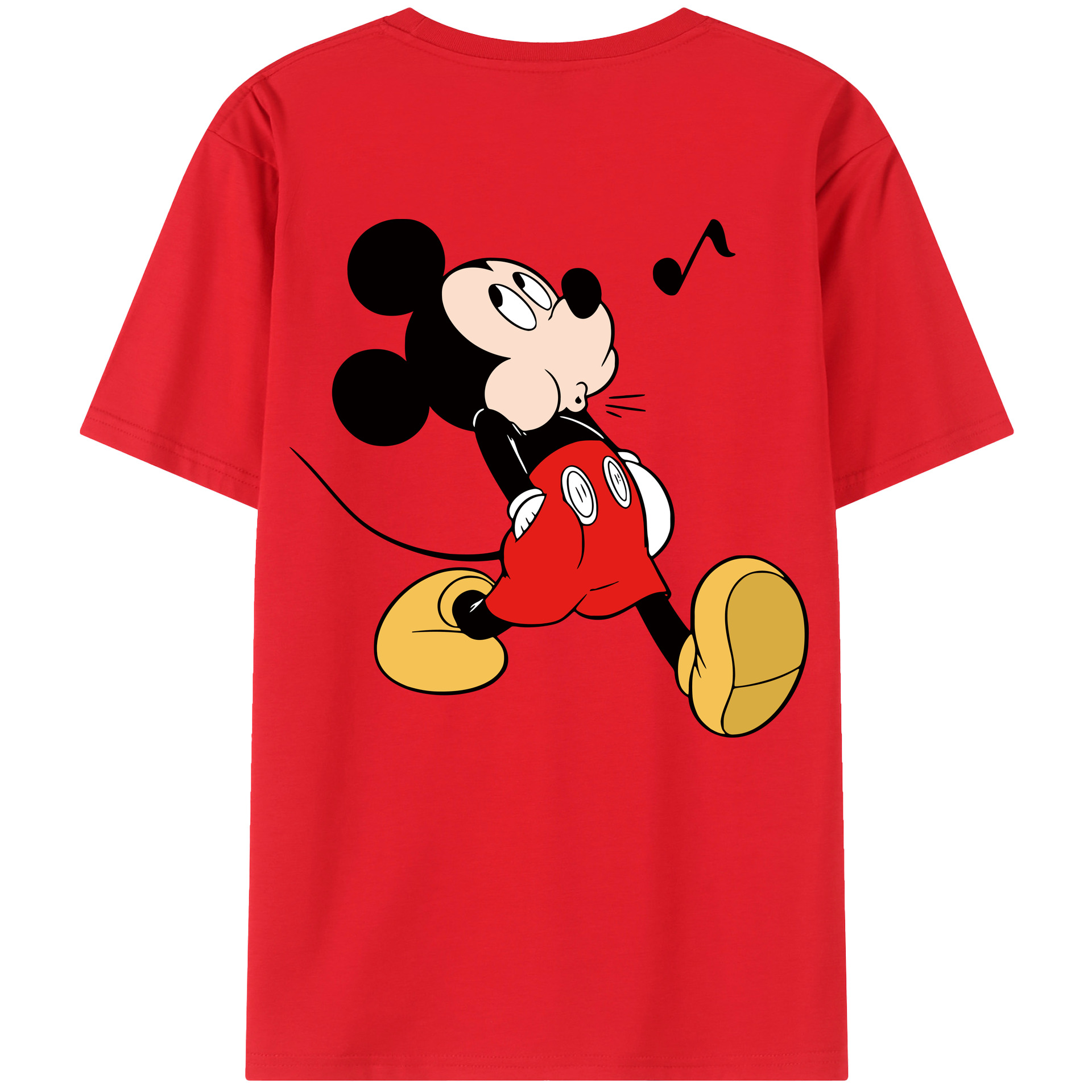 （画像用） ミッキーマウス Mickey Mouse 綿100％半袖Tシャツ（背面プリント）