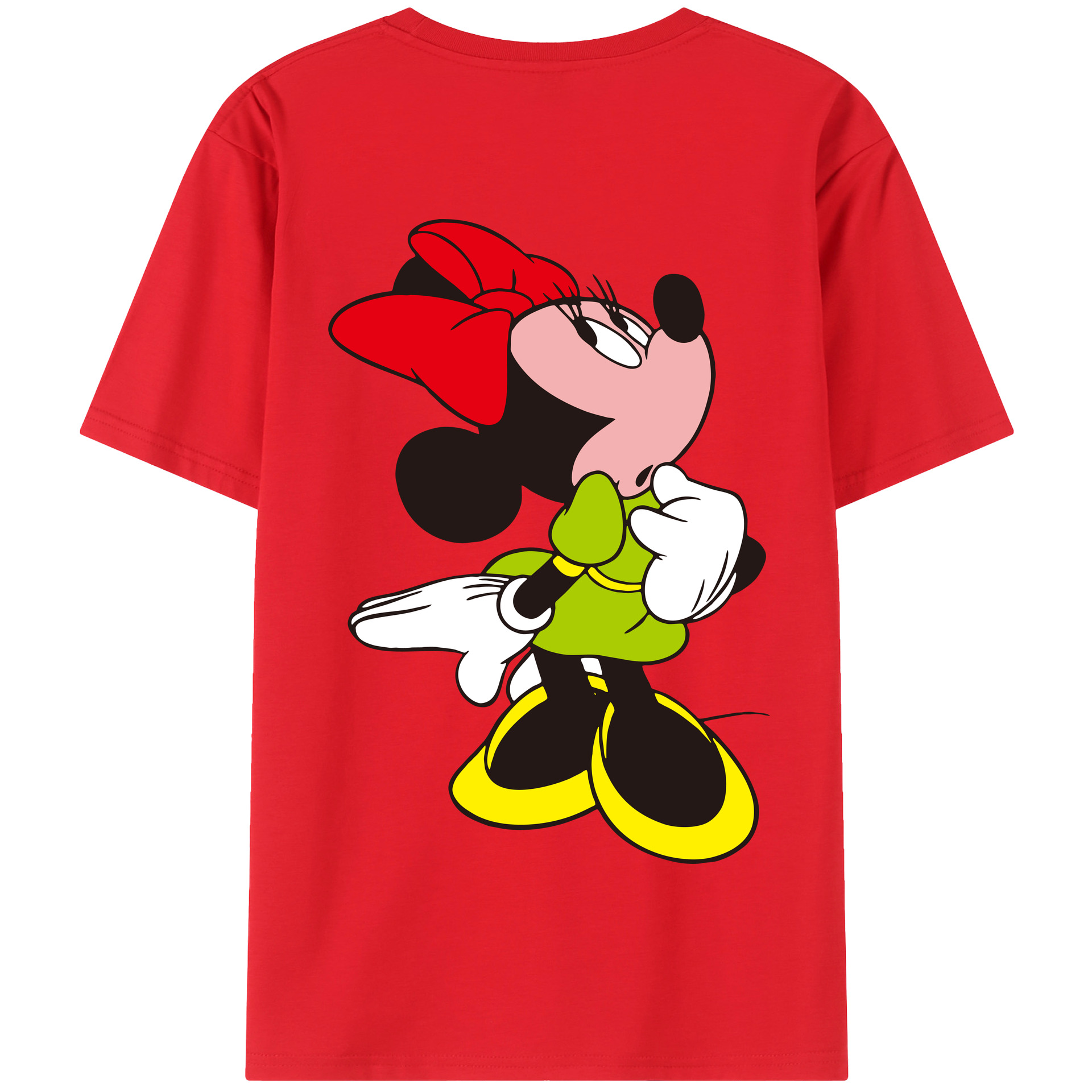 （画像用） ミッキーマウス Mickey Mouse 綿100％半袖Tシャツ（背面プリント）