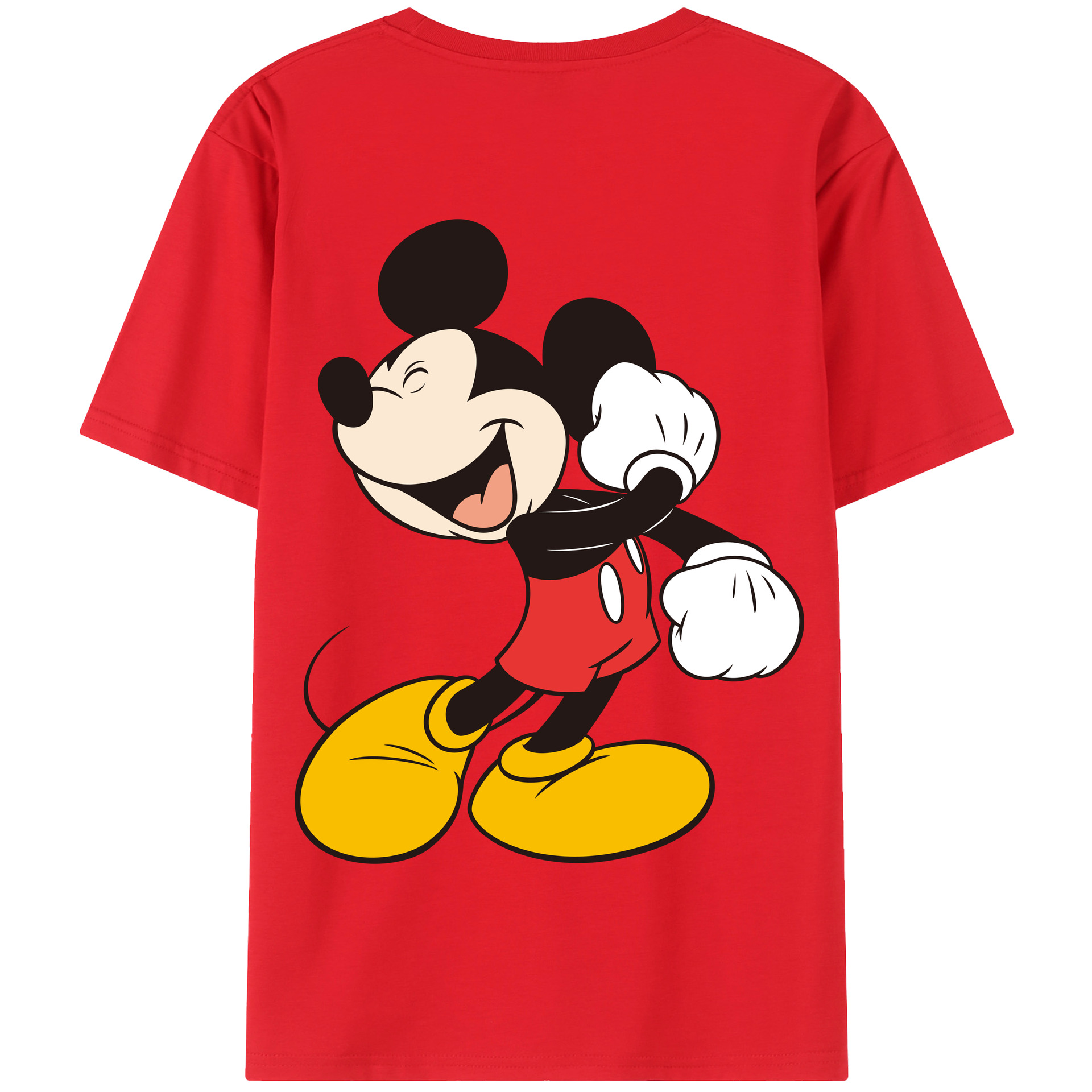 （画像用） ミッキーマウス Mickey Mouse 綿100％半袖Tシャツ（背面プリント）